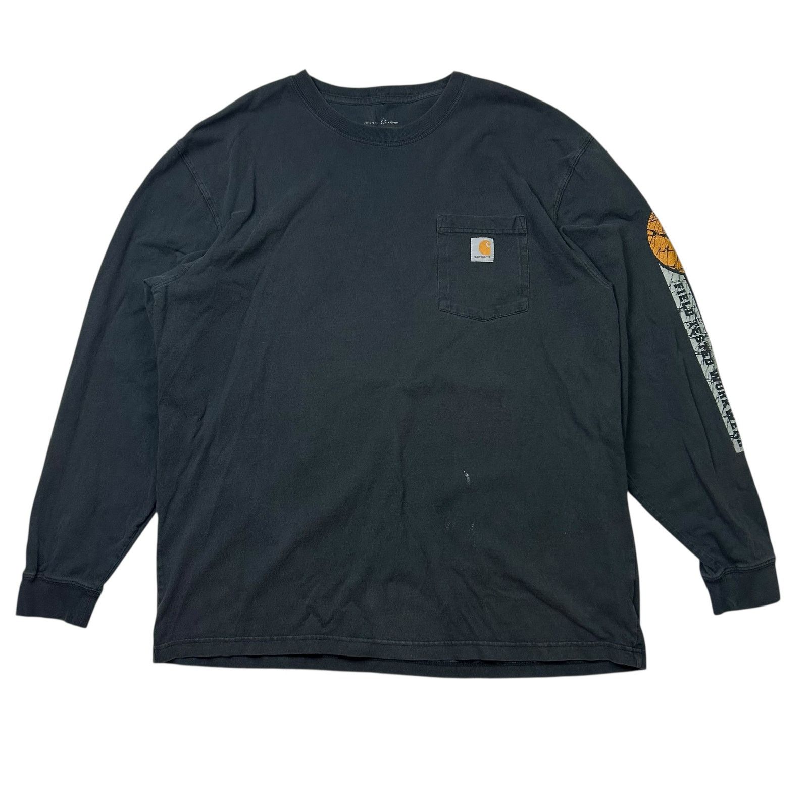Carhartt Carhartt Long Sleeve Pocket Original Fit Black Tee Size US XL / EU 56 / 4 - 1 Thumbnail
