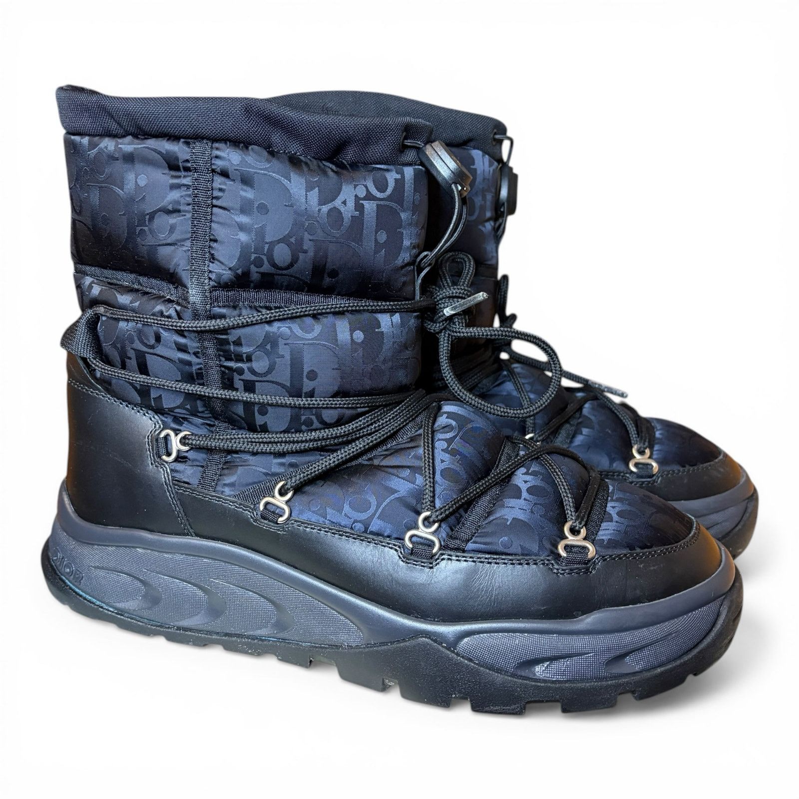 Dior Dior Snow Ankle Boot Black Oblique Nylon | Size 42(9US) Size US 9 / EU 42 - 1 Thumbnail