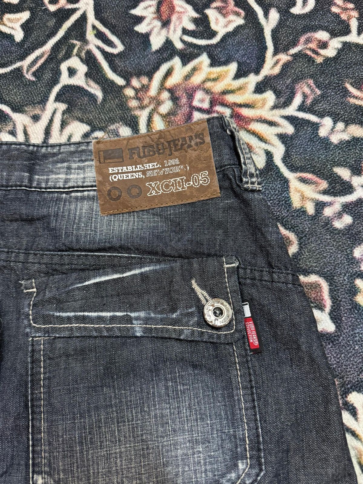 Seditionaries Vintage Fubu Jeans Punk Grunge Mini Skirt Denim Punk Skirt Size 30" / US 8 / IT 44 - 10 Thumbnail