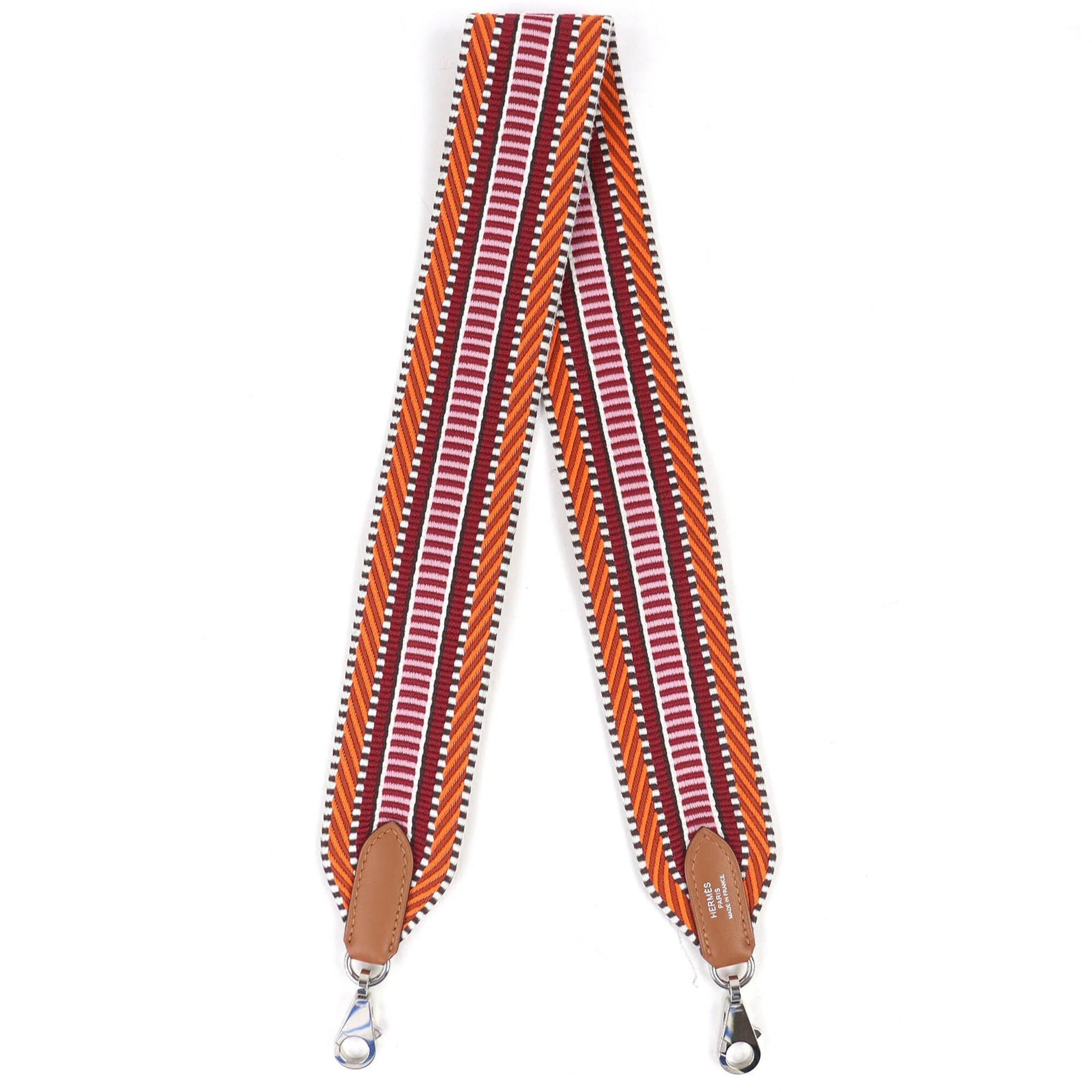 Hermes HERMES Bandoulière Sangle Caval Shoulder Strap, Toile H Veau Swift, Orange Mini, Mini An, Gold Rose, Silver Hardware, B Stamp, Made in France, Women's. Size ONE SIZE - 1 Thumbnail