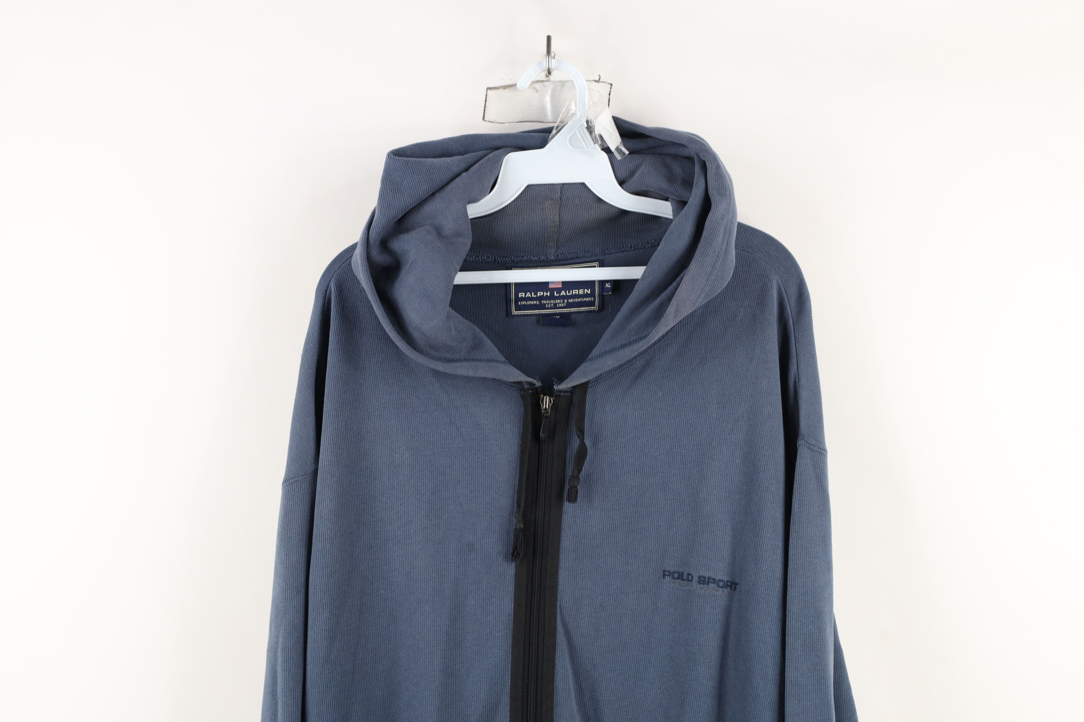 Ralph Lauren × Vintage Vintage 90s Polo Sport Ralph Lauren Block Full Zip Hoodie Size US XL / EU 56 / 4 - 2 Thumbnail