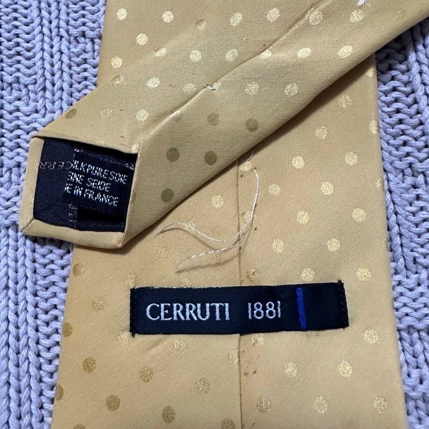 Cerruti 1881 Cerruti 1881 yellow monotone polkadot silk tie Size ONE SIZE - 3 Thumbnail
