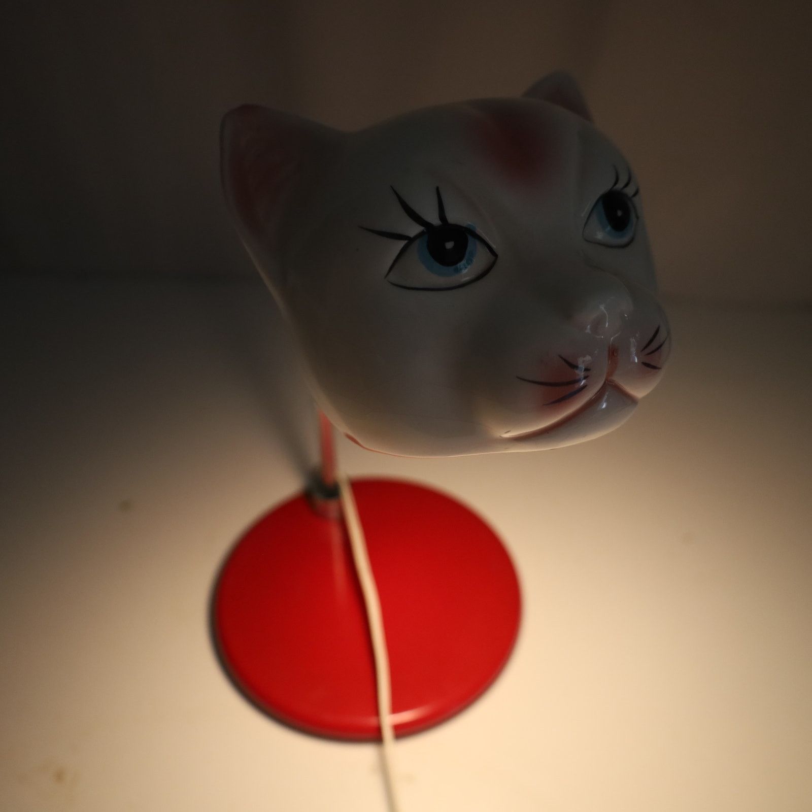 Vintage Vintage MCM Ceramic Cat Head Goose Neck Desk Lamp Size ONE SIZE - 5 Thumbnail