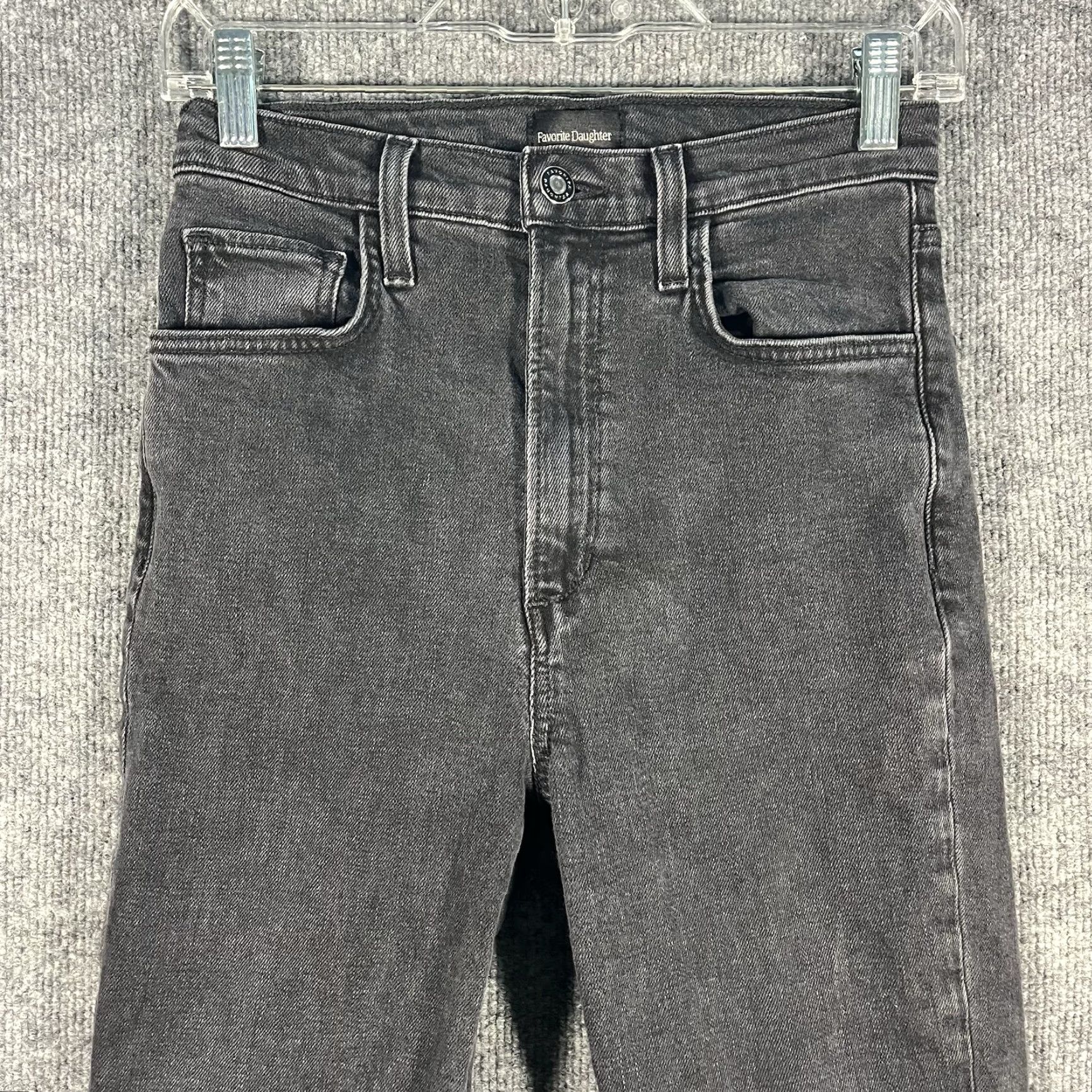 Anthropologie VINTAGE? Wait, it's Anthropologie "Favorite Daughter" The Valentina Tower Super High Rise Cigarette Jeans 26 Black Women Slim Bootcut Size ONE SIZE - 2 Thumbnail