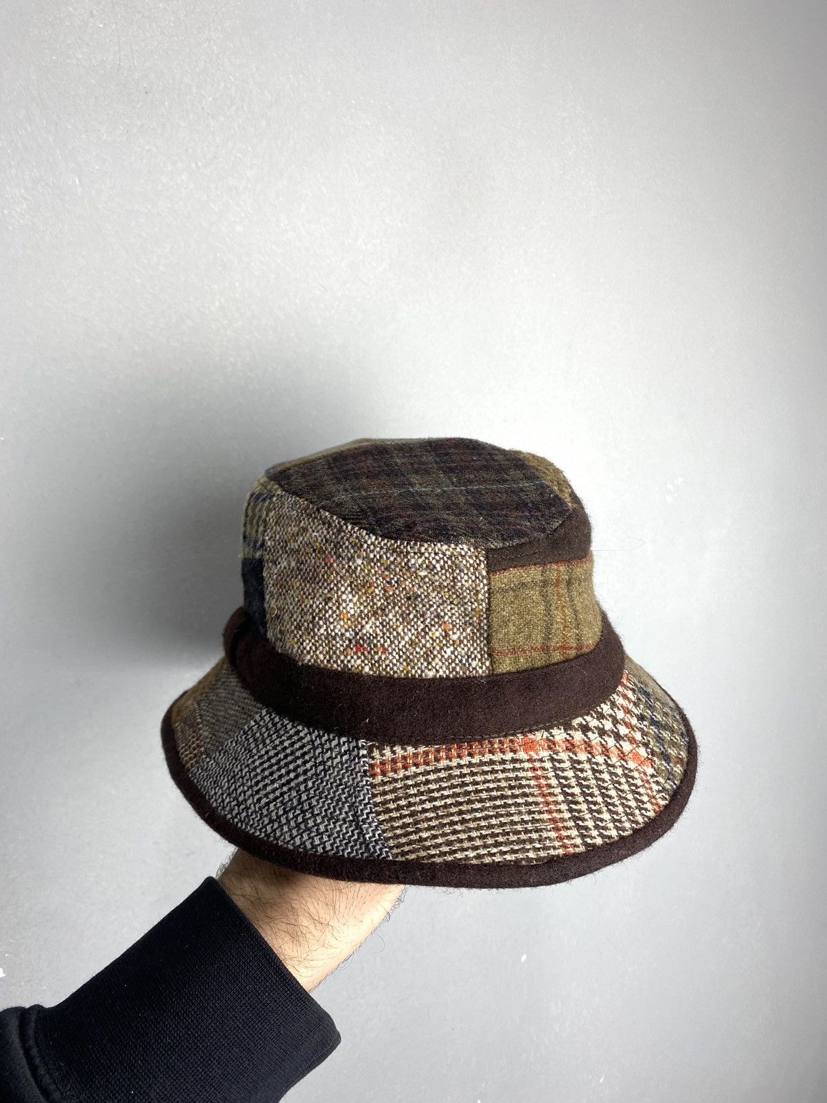 Other Rare! Guerra 1855 Wool Patchwork Cap Hat Made In Italy Size 30 - 2 Thumbnail