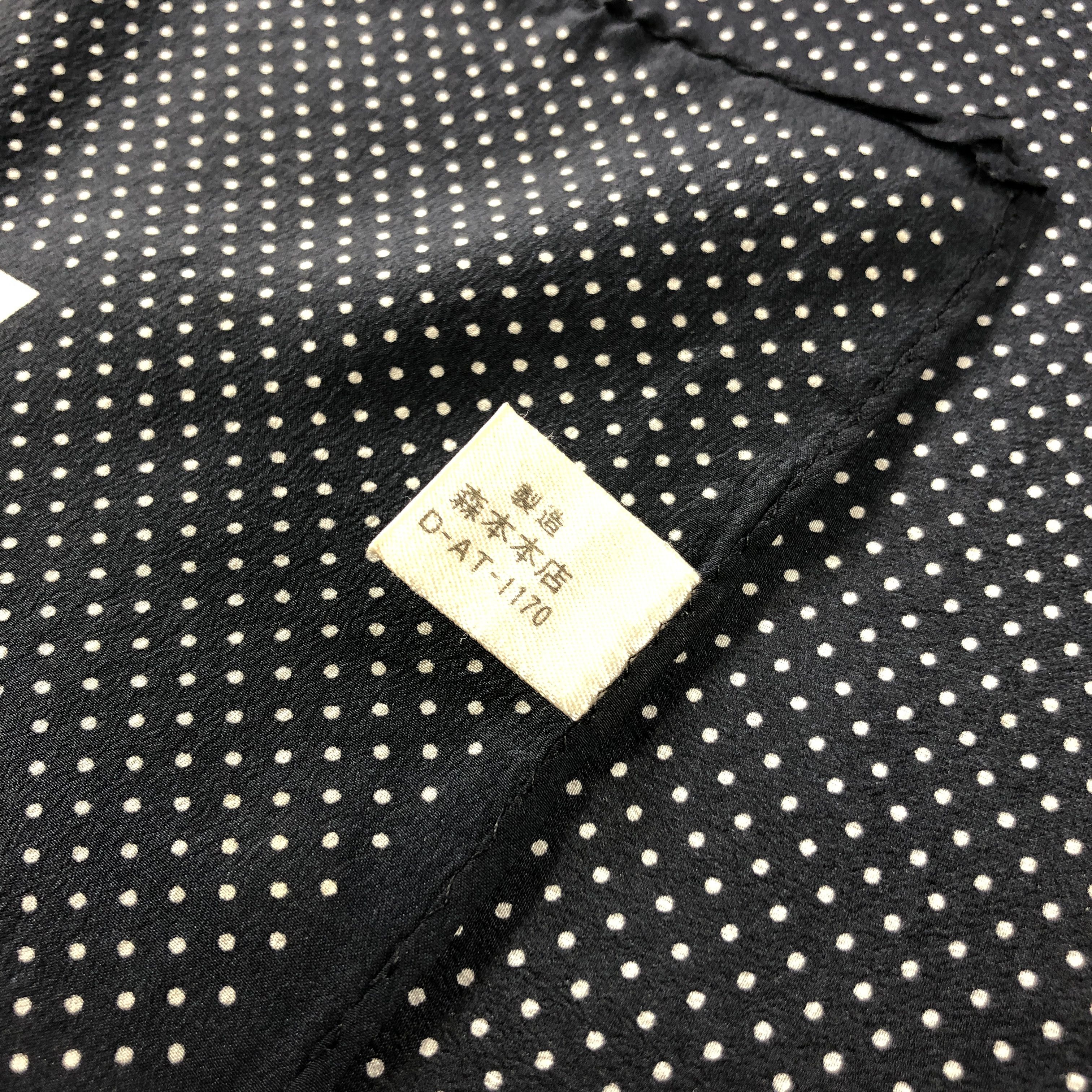 Japanese Brand Vintage Luxury Polka Dots Silk Scarf M1274 Size ONE SIZE - 4 Thumbnail