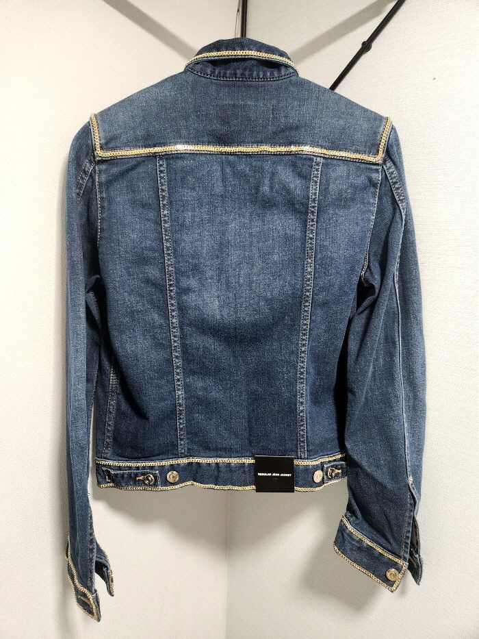 Dsquared2 DSQUARED2 chain-detailed cropped denim jacket Size M / US 6-8 / IT 42-44 - 7 Thumbnail