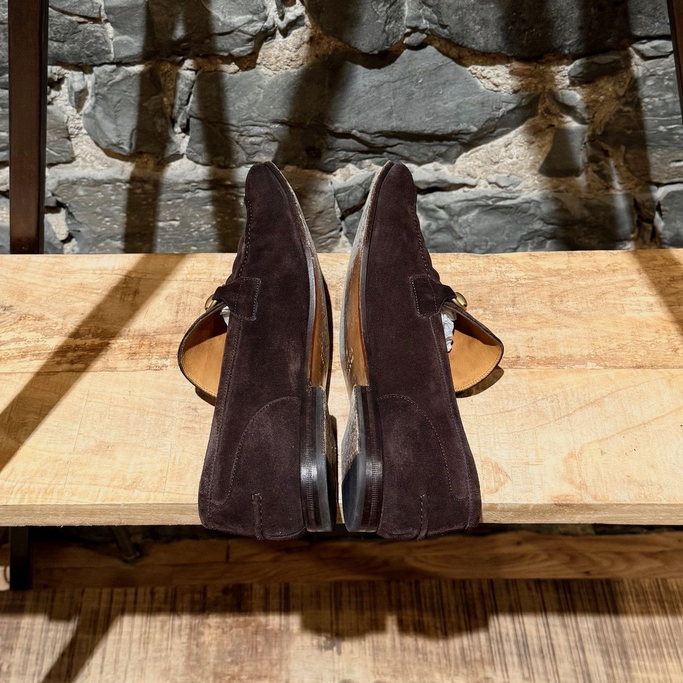 Gucci Gucci Brown Suede Horsebit Accent Jordaan Loafers Size US 11.5 / EU 44-45 - 9 Thumbnail