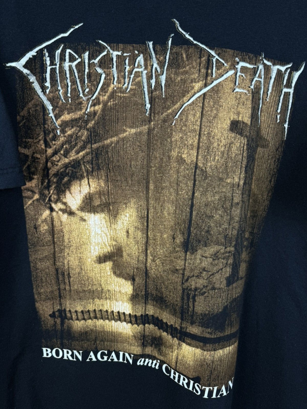 Band Tees Christian Death 2000 Born Again Anti Christian Rock T-Shirt Size US XL / EU 56 / 4 - 2 Thumbnail
