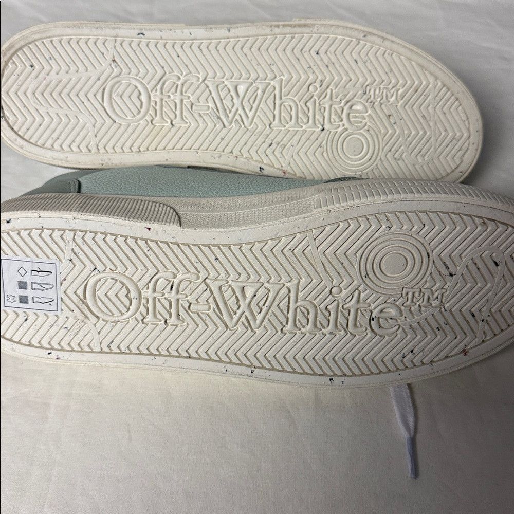 Off-White Off-White Low Vulcanized Leather Sneakers Green/Grey Size 4 Size US 11 / EU 44 - 8 Thumbnail