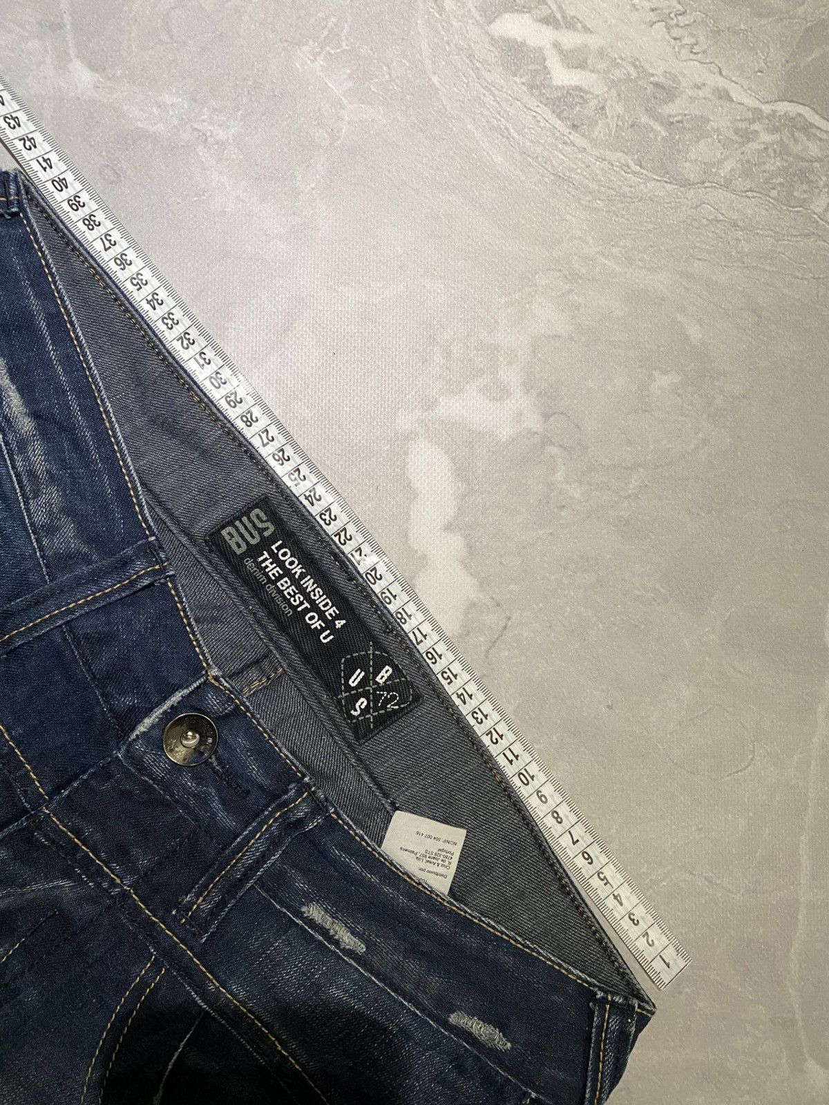 Japanese Brand RARE Destroyed Number Nine Slim Jean / Cosmic Indigo Size US 31 - 8 Thumbnail