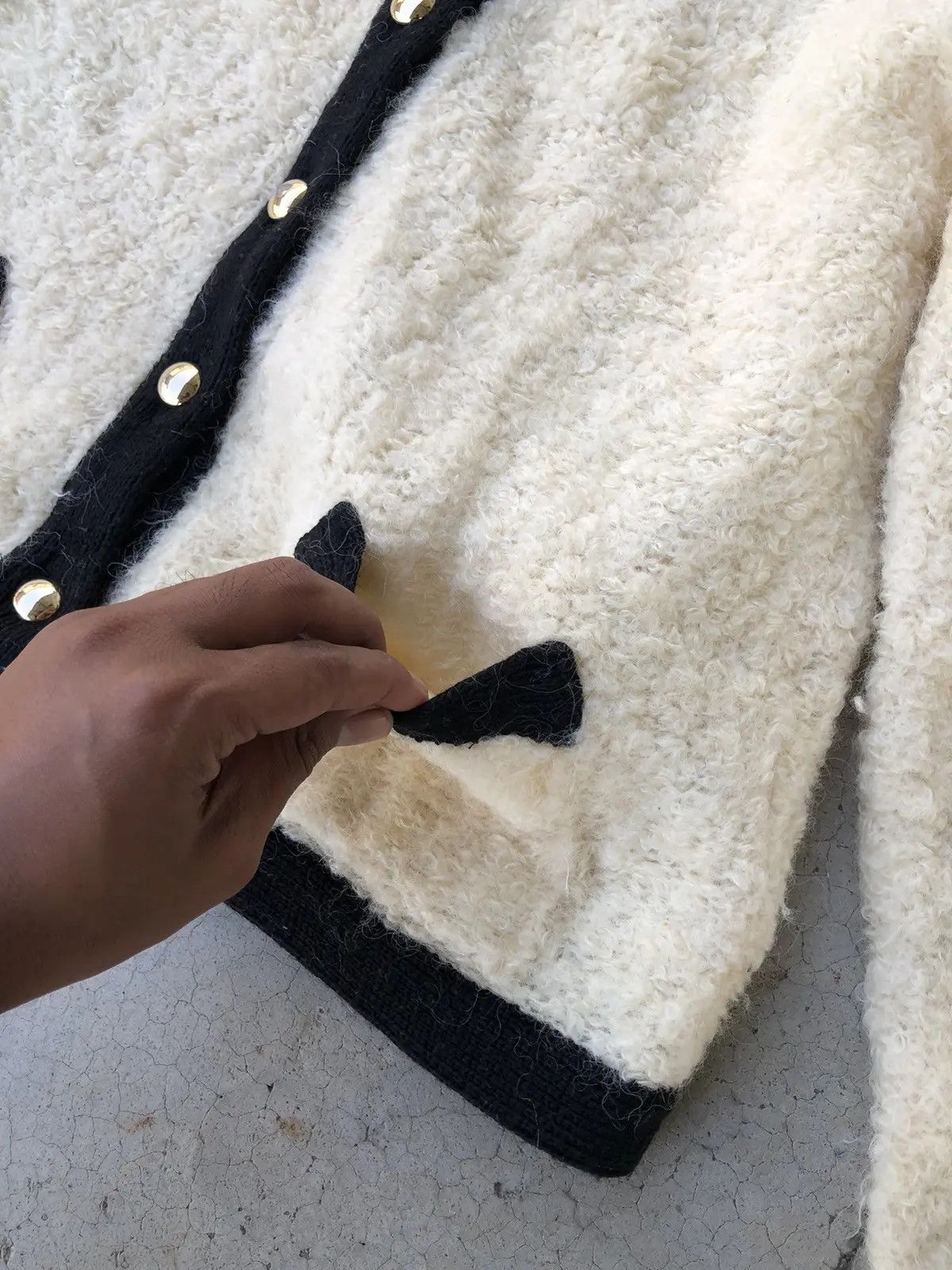 Homespun Knitwear Vintage Knitware Fleece/Fluffy Sweater Like cardigan Size US M / EU 48-50 / 2 - 5 Thumbnail