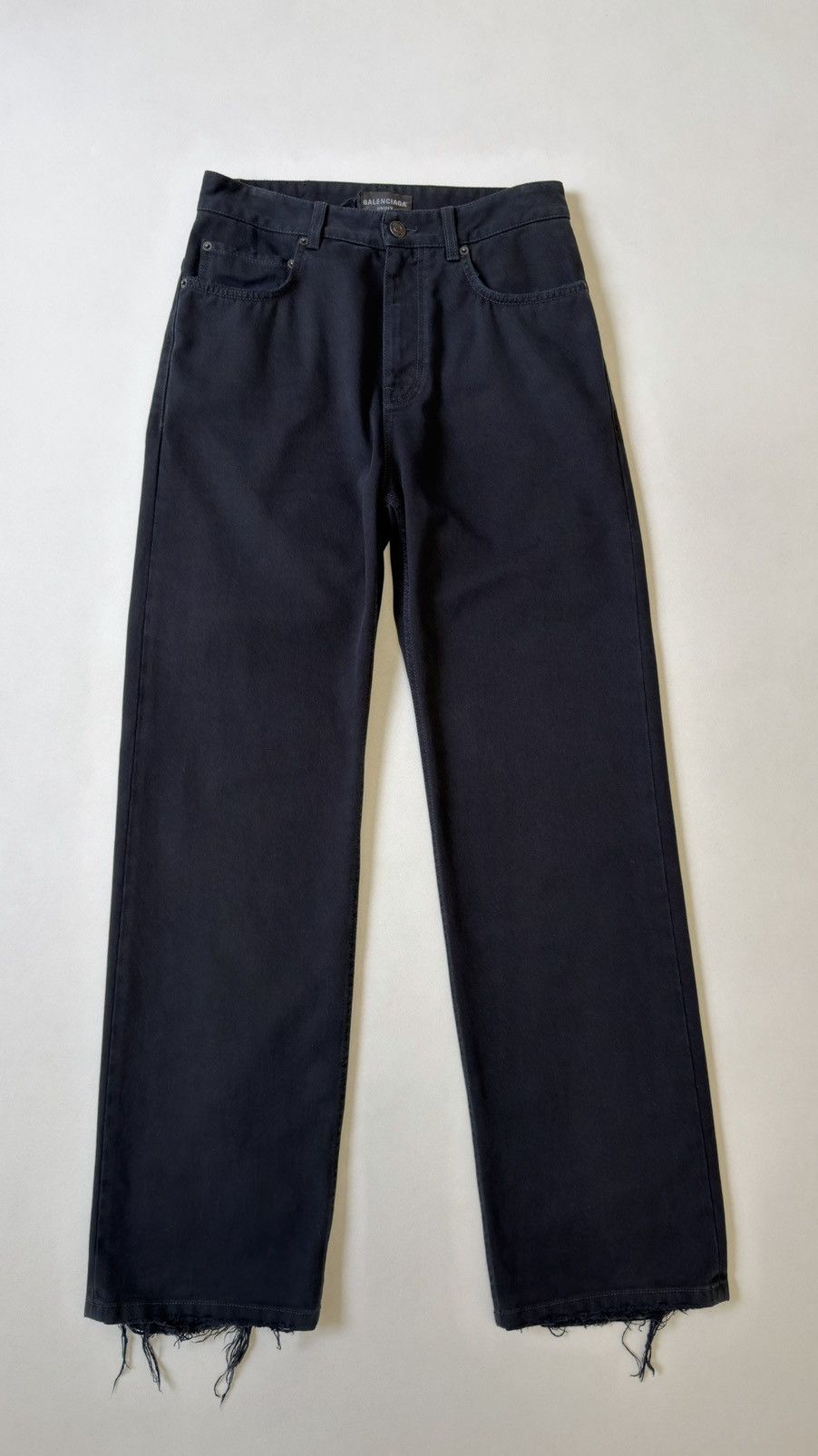 Balenciaga ‘Heel Bite’ Soft Black Left Hand Denim Jeans Size US 30 / EU 46 - 24 Thumbnail