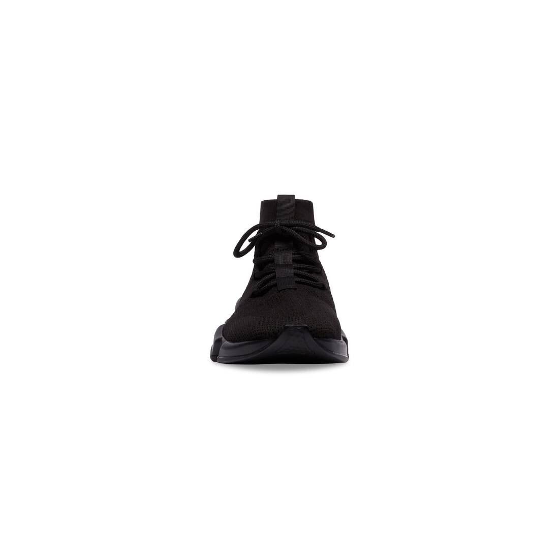 Balenciaga o1bcso1str1225 Speed Lace-Up Recycled Knit Sneakers in Black Size US 14 / EU 47 - 2 Thumbnail