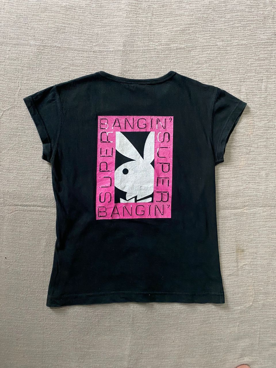 Playboy × Vintage Vintage Y2K Playboy 'Bangin' T-Shirt Size S / US 4 / IT 40 - 1 Thumbnail