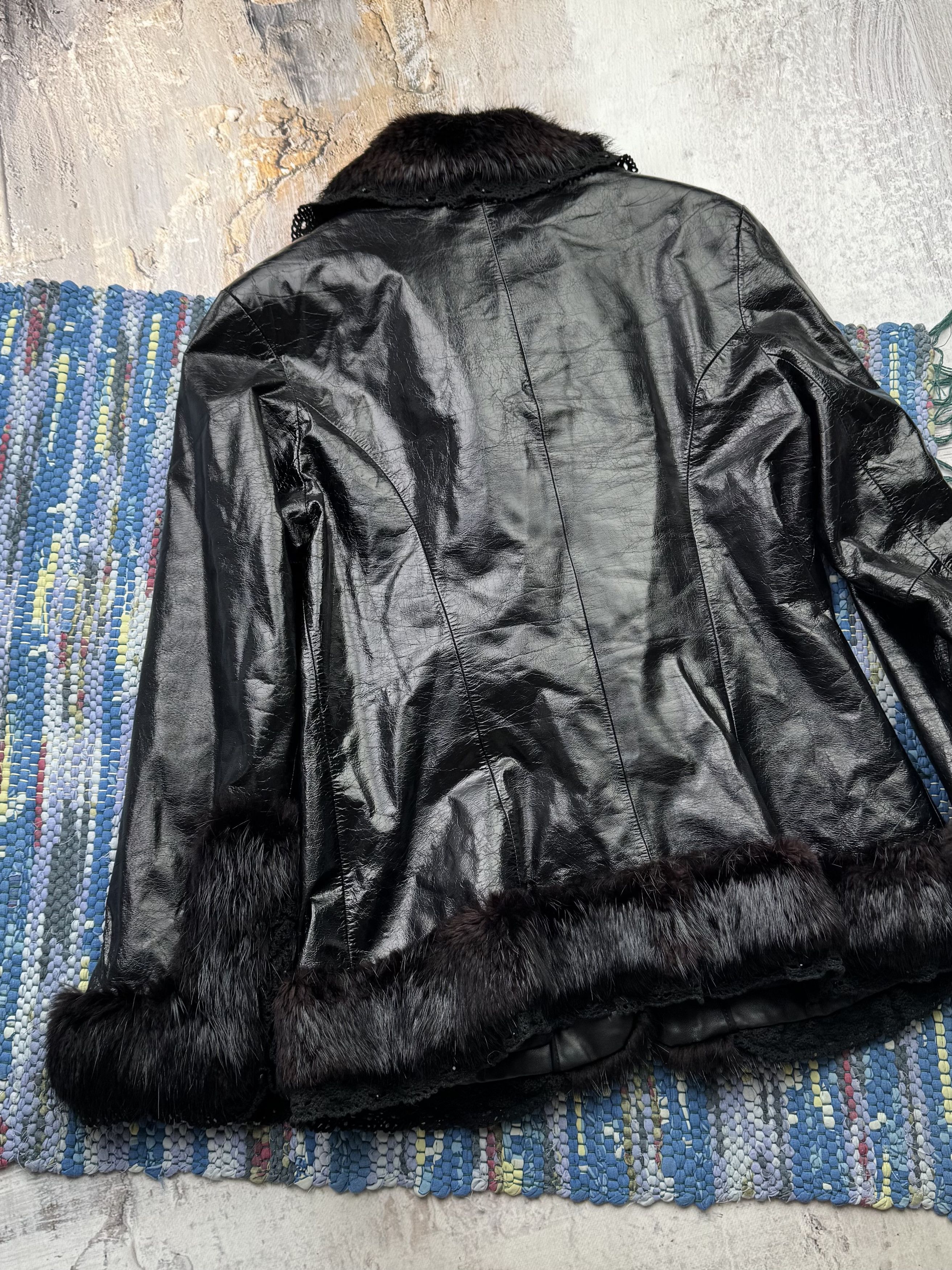 Japanese Brand Vintage Leather Jacket With Real Fur Details D15(A788)(598) Size L / US 10 / IT 46 - 7 Thumbnail