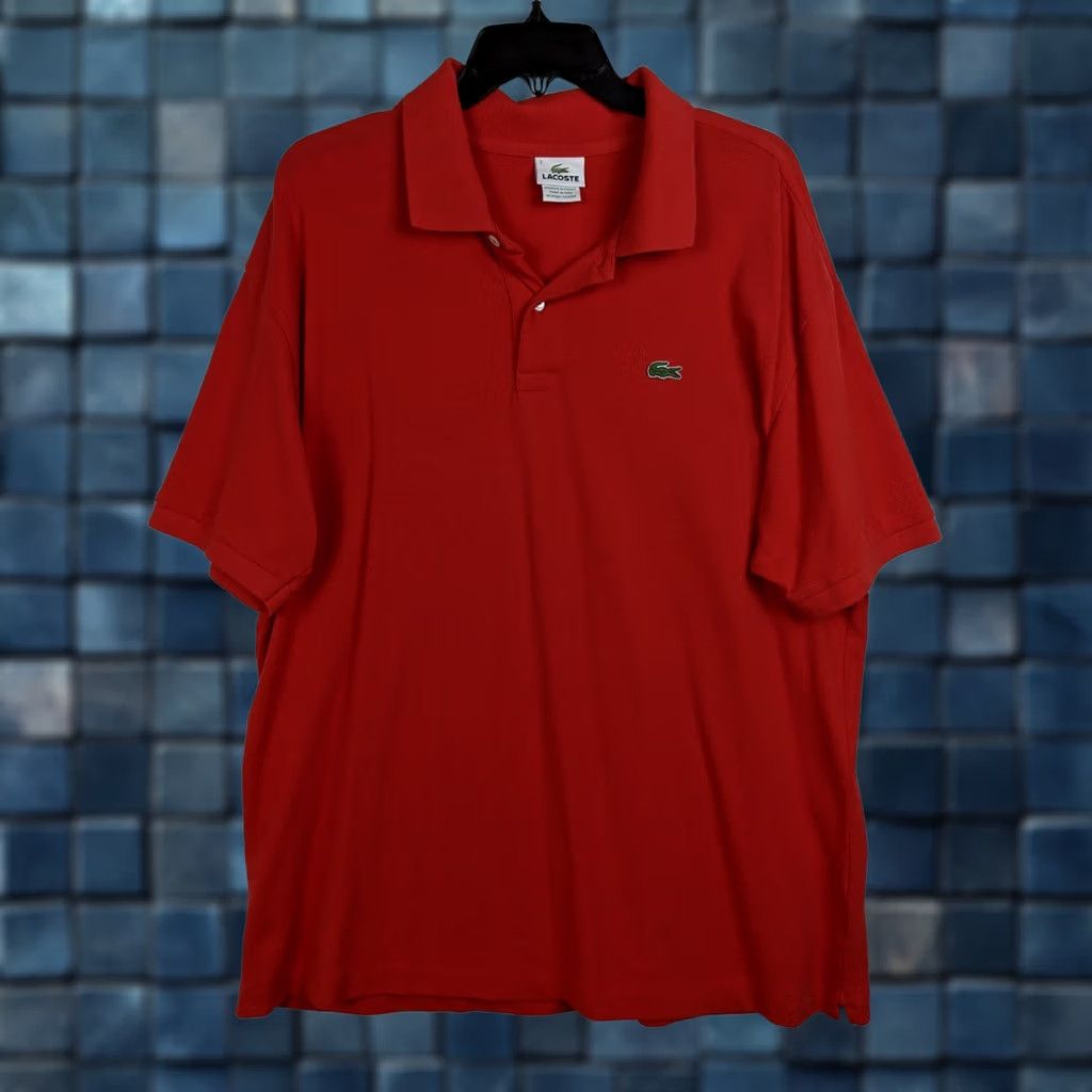 Lacoste Lacoste Men's Polo Shirt Short Sleeve Light Red Size 7 Cotton Button Size US M / EU 48-50 / 2 - 1 Thumbnail