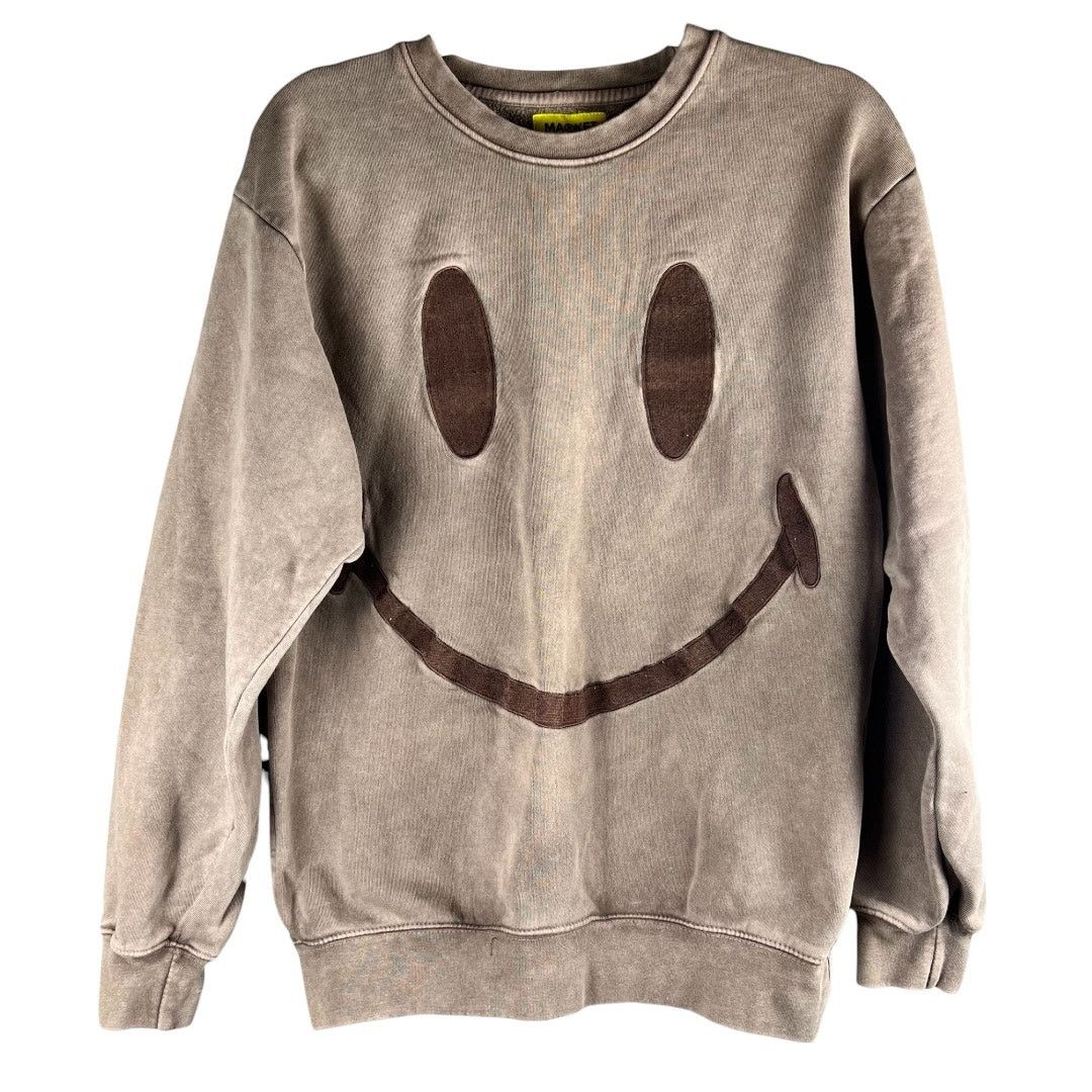 Market Smiley Archive Washed Brown Sweatshirt Size Small
