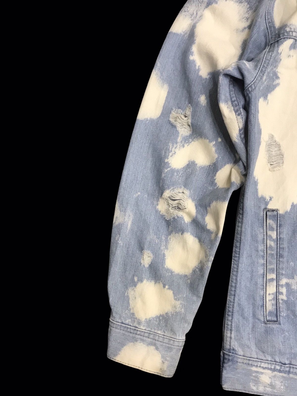 Japanese Brand 💥DENIM ART💥CavariA Rare Bleached Japan Trucker Denim F229 Size US XL / EU 56 / 4 - 6 Thumbnail