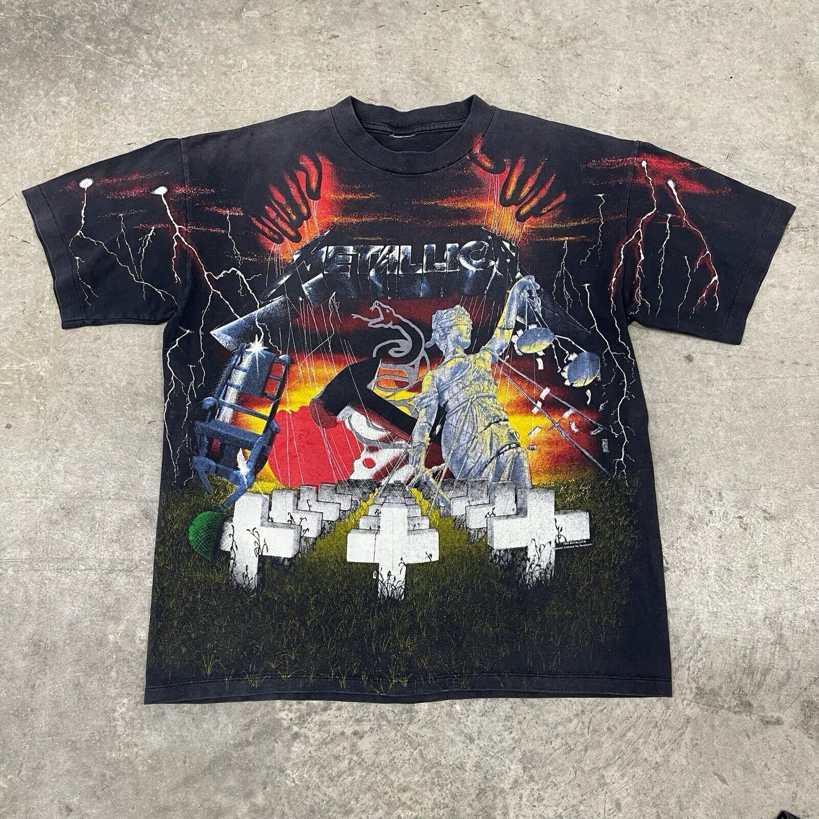 Band Tees × Brockum Vintage 1991 Metallica Brockum All Over Print 5 Album Promo Size US L / EU 52-54 / 3 - 1 Thumbnail