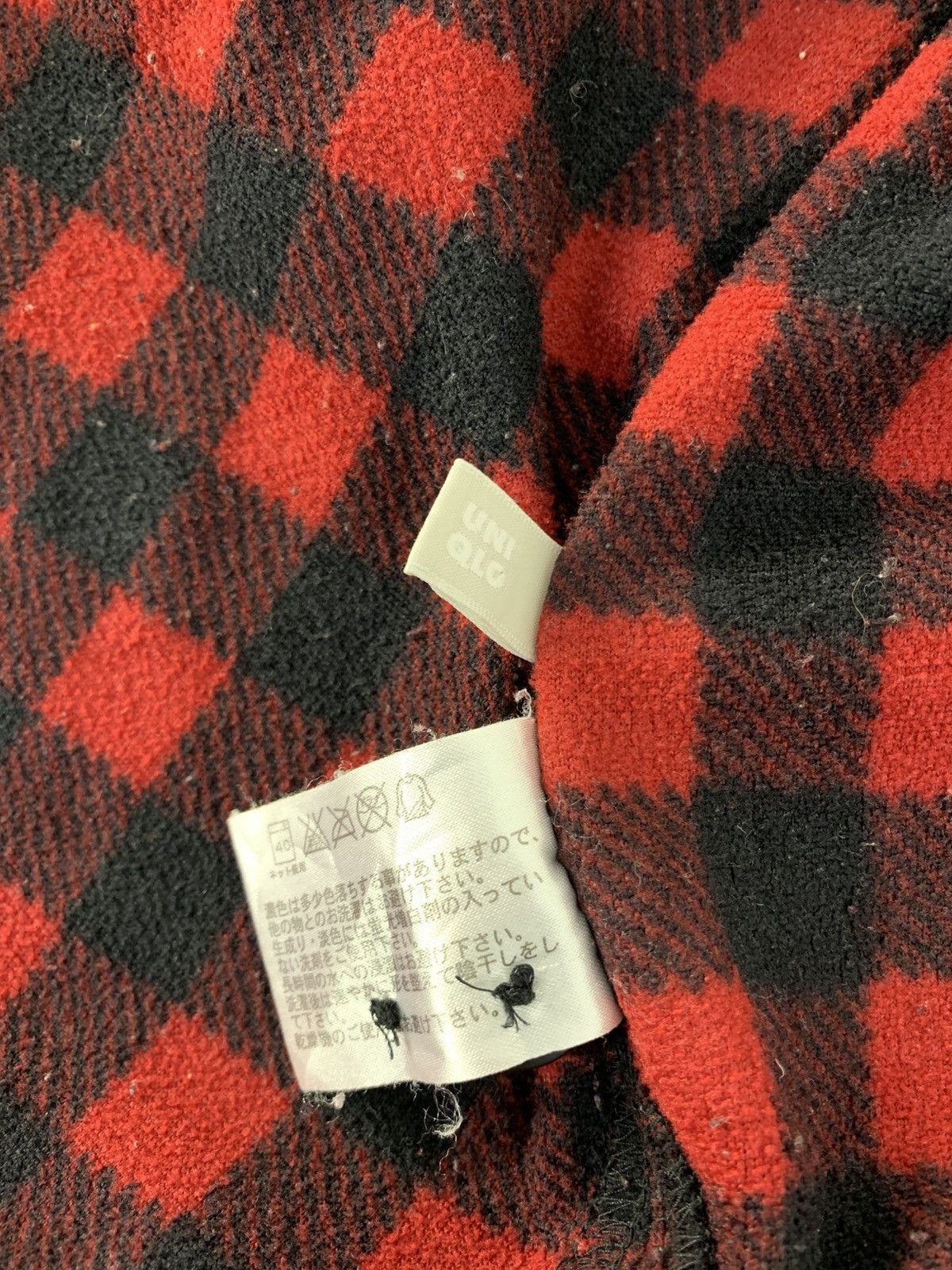 Vintage Vintage Style Japanese Fleece Button Up Shadow Plaid Checked Size US XL / EU 56 / 4 - 9 Thumbnail