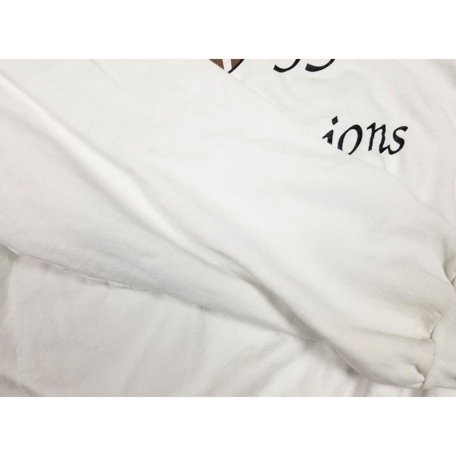 Nike VINTAGE Nike Sweatshirt 2XL White Hooded Lined Oversized Old School Sweatshirt Pullover Men 1993 Turf Training Over Size Cross Shoulder 30 INCH Size US XXL / EU 58 / 5 - 8 Thumbnail