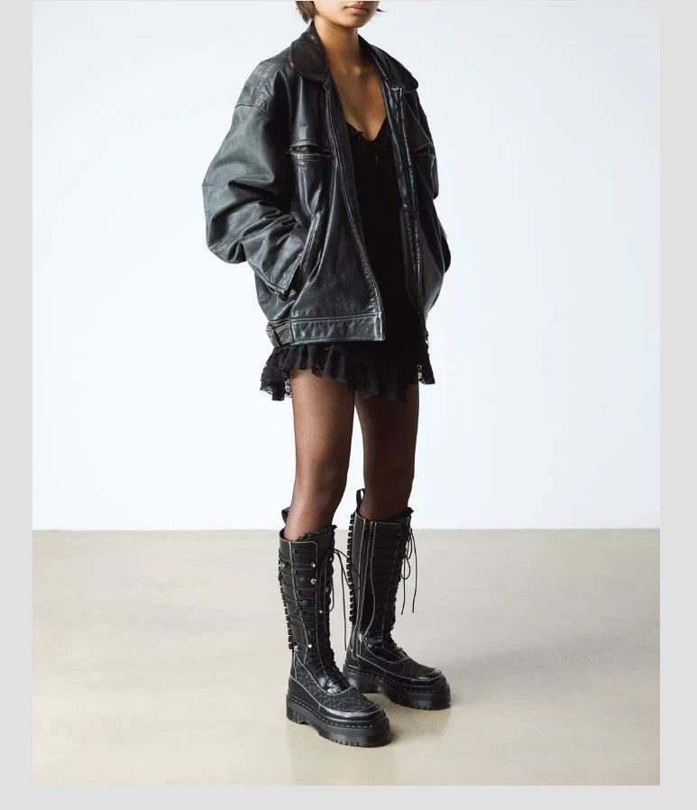 Dr. Martens XTRM FRILL Platform Leather Limited Edition Boots Size US 7 / IT 37 - 4 Thumbnail