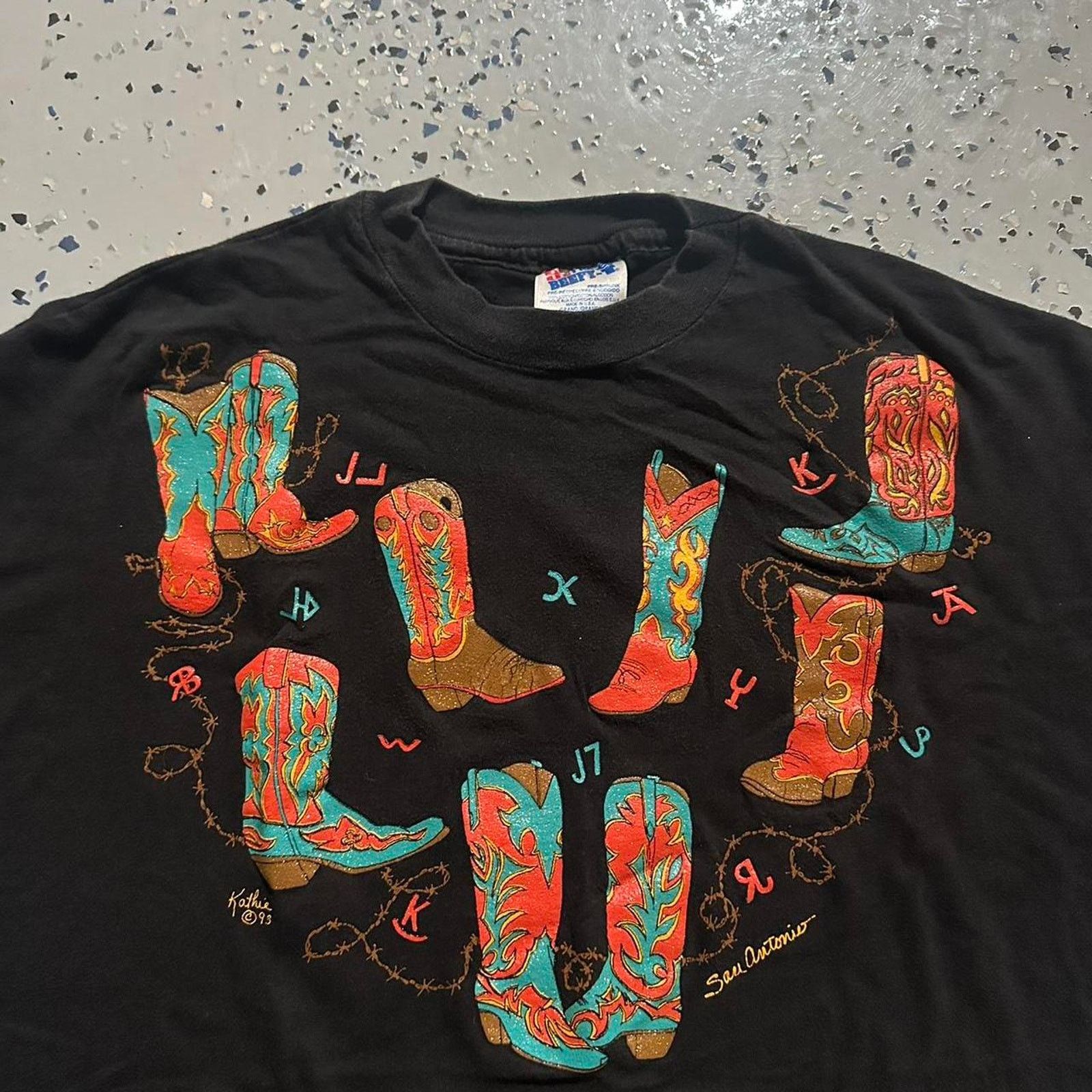 Hanes 1993 Single Stitch San Antonio Cowboy Tee Size US L / EU 52-54 / 3 - 2 Thumbnail
