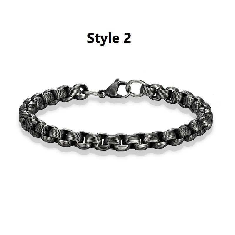 Other Curb Chain Link Bracelet Stainless Steel Punk Gift For Him Size ONE SIZE - 11 Thumbnail