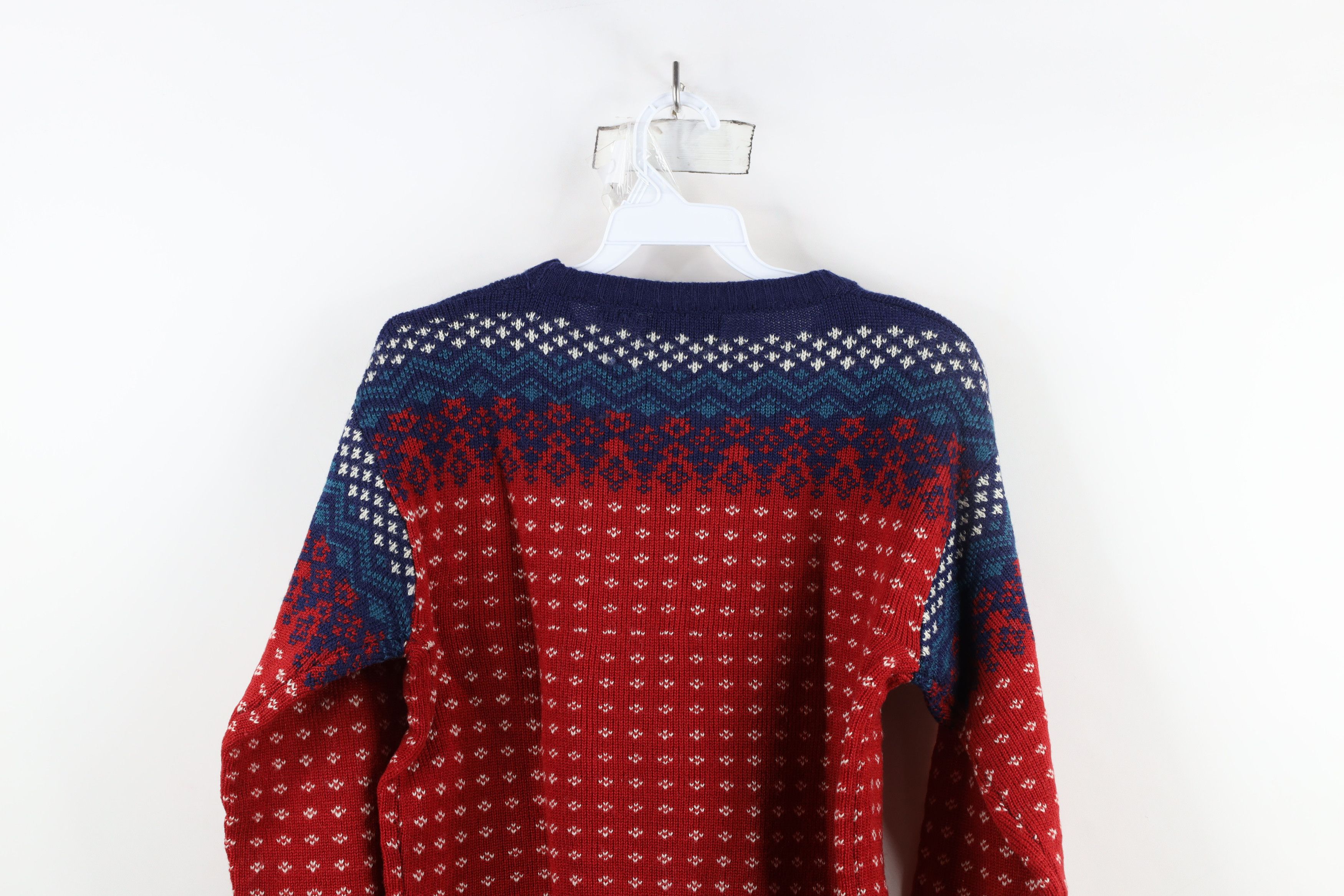 Vintage Vintage 70s Streetwear Fair Isle Knit Crewneck Sweater Size XL / US 12-14 / IT 48-50 - 8 Thumbnail