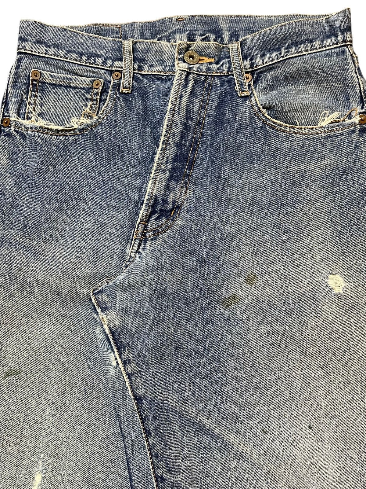 JNCO Vintage Japanese Brand Blue Faded Wash Distress Baggy Jeans Size US 28 / EU 44 - 4 Thumbnail