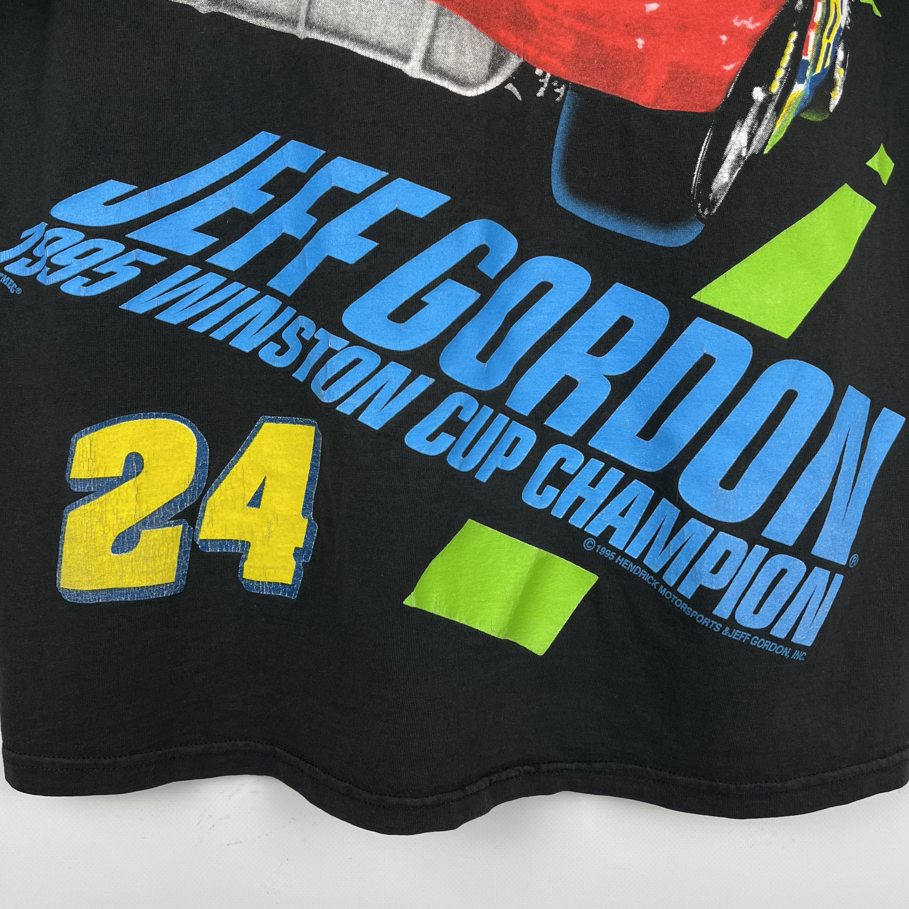 NASCAR Vintage NASCAR Jeff Gordon DuPont Racing T Shirt 1995 Size US L / EU 52-54 / 3 - 18 Thumbnail