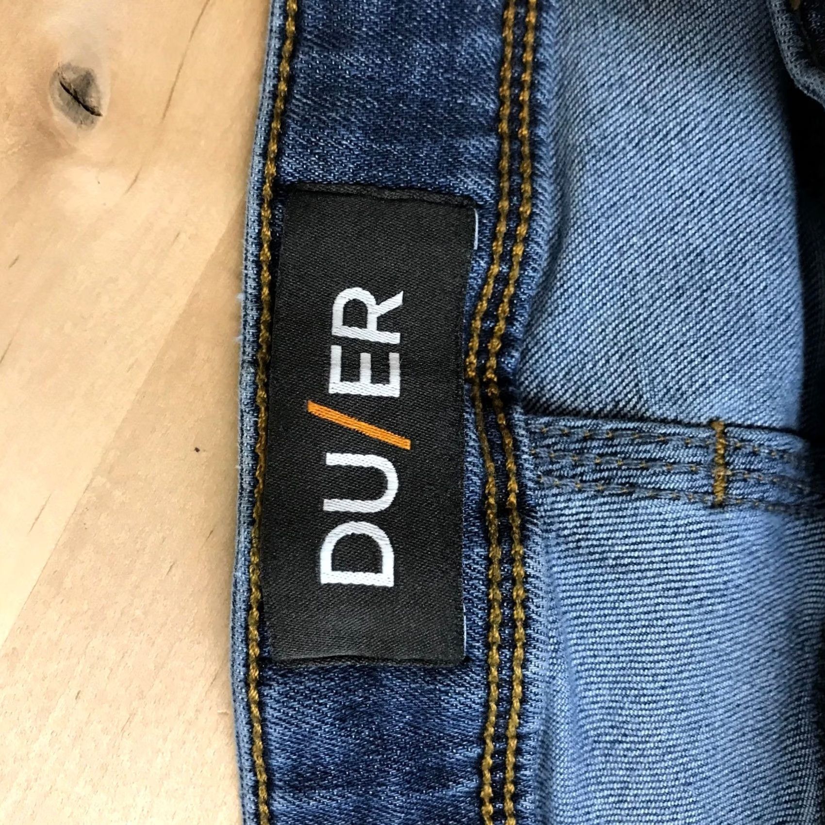 DUER DUER Jeans Mens 40x32 Straight Denim Medium Wash Stretch Five Pocket Button Zip Size US 40 / EU 56 - 7 Thumbnail