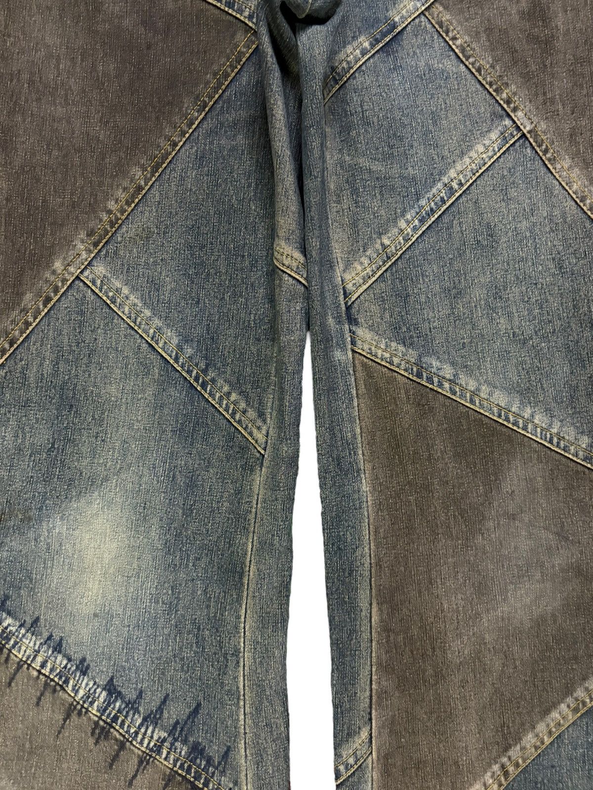 Tornado Mart Vintage Tornado Mart Button Fly Mud Wash Distress Flare Jean Size US 29 - 5 Thumbnail