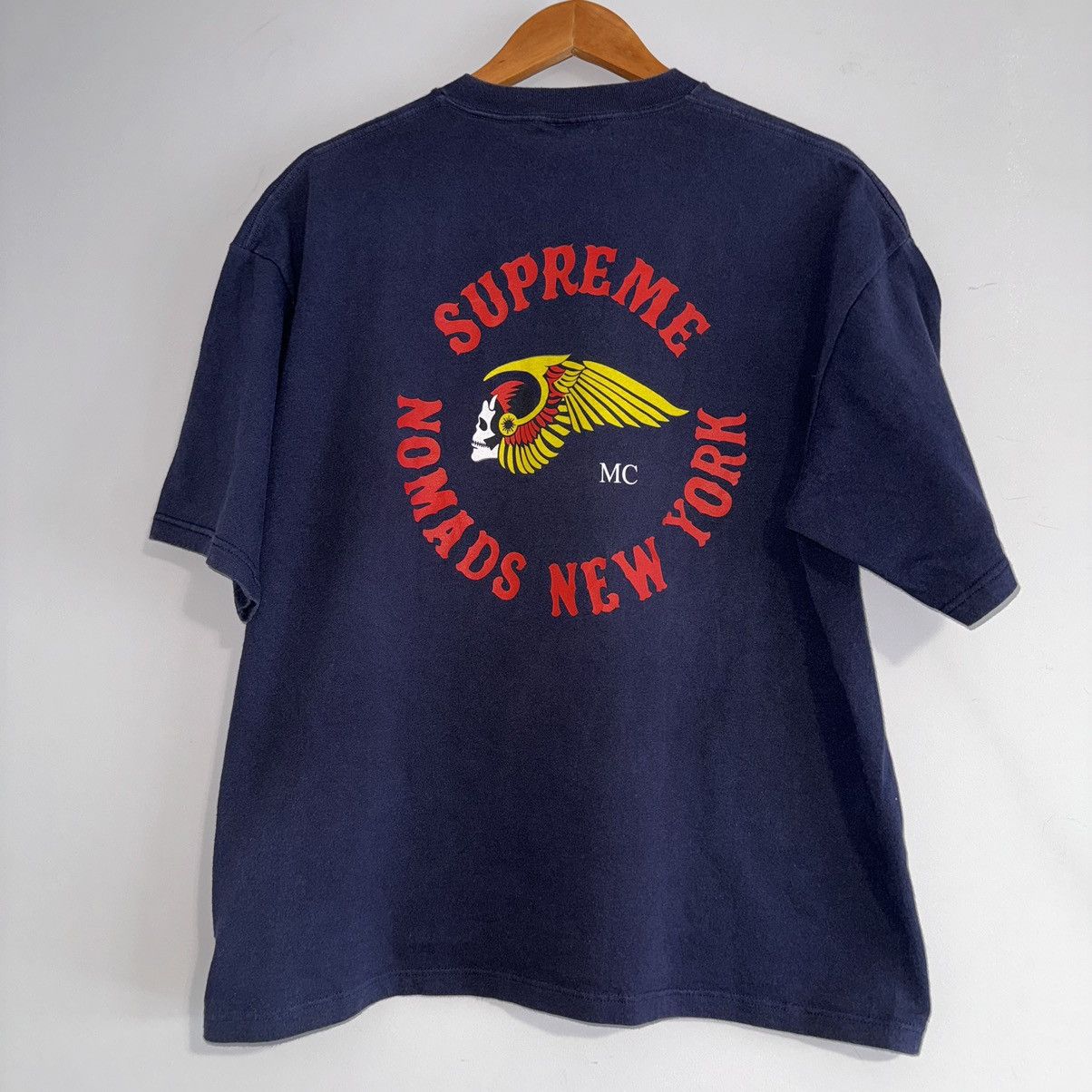 Supreme × Vintage RARE Supreme Nomads Hells Angels MC Tee Size US XL / EU 56 / 4 - 2 Thumbnail