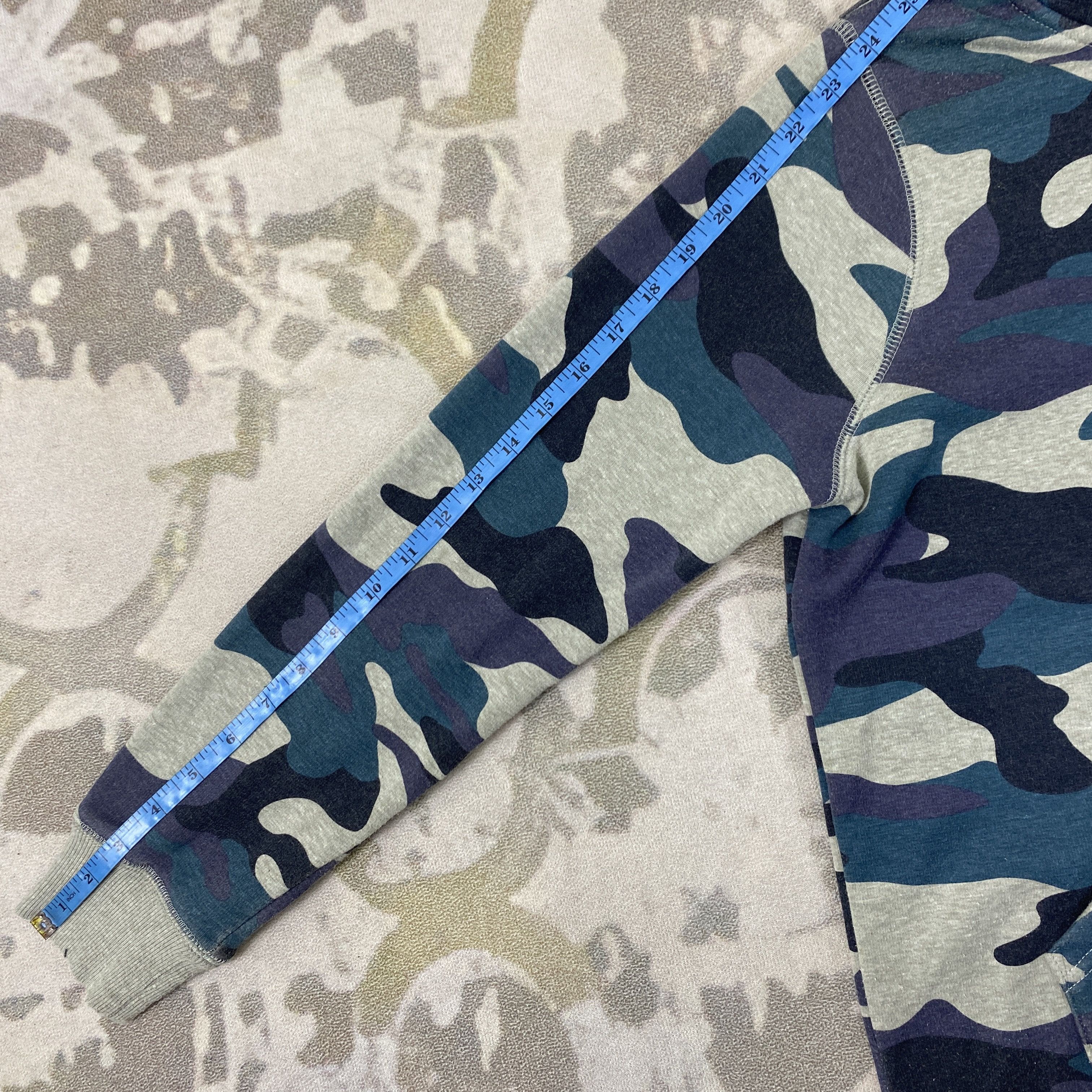 Japanese Brand MocoMoco by Backnumber Camo Zipper Hoodie - J489 Size US S / EU 44-46 / 1 - 6 Thumbnail