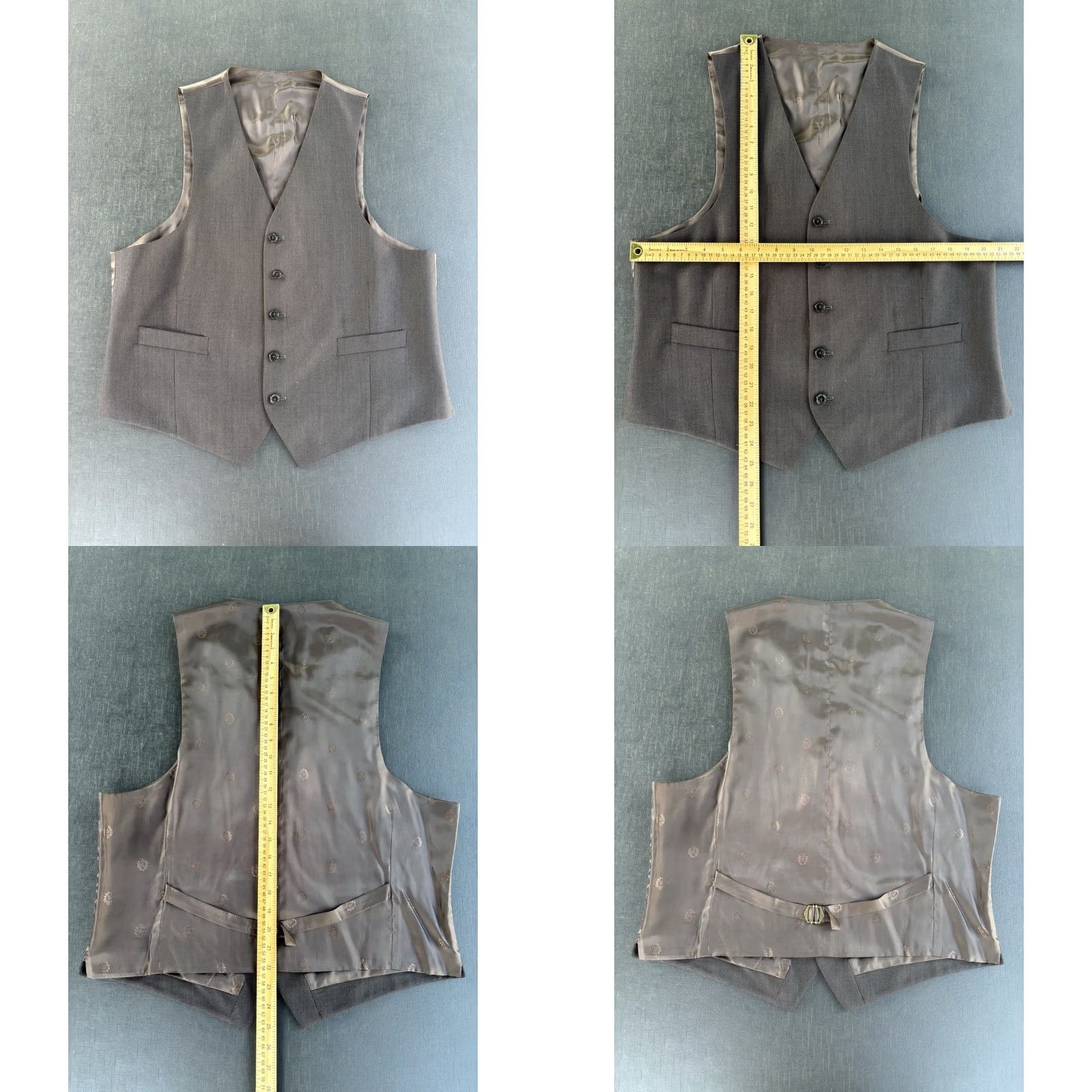 Ralph Lauren Ralph Lauren Suit 3 Piece Brown Wool 42R 2-Button Single-Breasted Jacket/Blazer/Vest/Pants 36x29 Mens Reg Professionals Wedding Size 42R - 10 Thumbnail