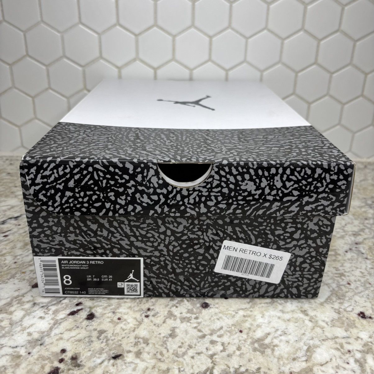 Jordan Brand Size 8-Jordan 3 Retro Midnight Navy Lightly Worn W/Box Size US 8 / EU 41 - 15 Thumbnail