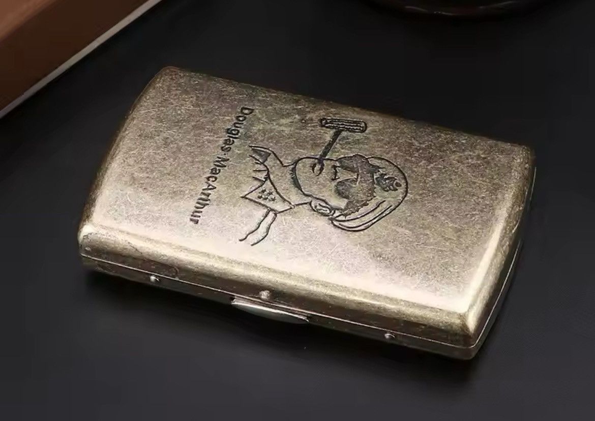 Other Portable Vintage Metal Brass Cigarette Case Size ONE SIZE - 2 Thumbnail