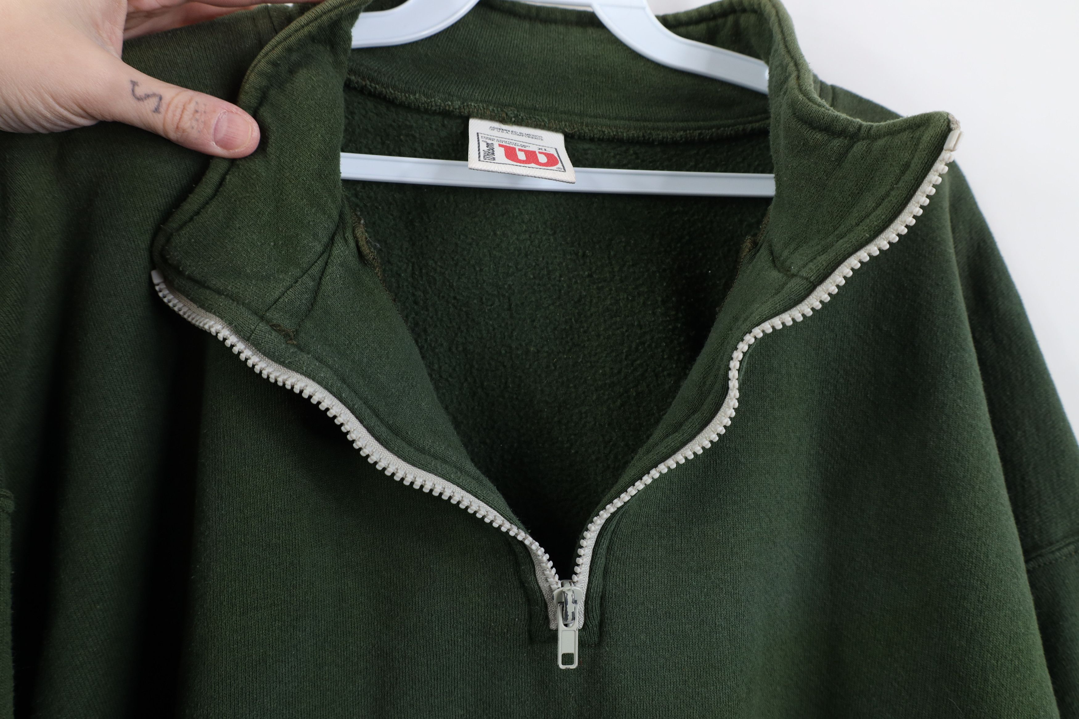 Vintage Vintage 90s Streetwear 1/4 Half Zip Pullover Sweatshirt Size US XL / EU 56 / 4 - 10 Thumbnail