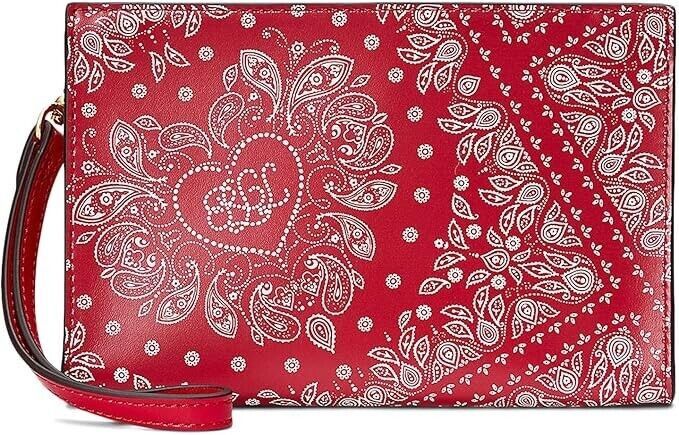 Ralph Lauren LAUREN Ralph Lauren Floral Bandana Zip Leather Wristlet Red Size ONE SIZE - 1 Thumbnail