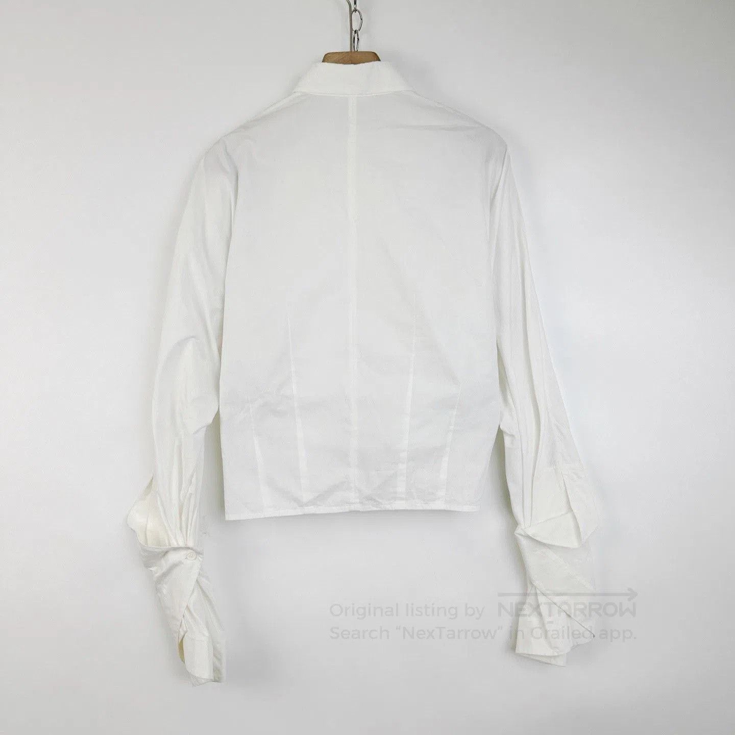 Celine Celine White Stand Collar Zip Shirt. Size XS / US 0-2 / IT 36-38 - 2 Thumbnail