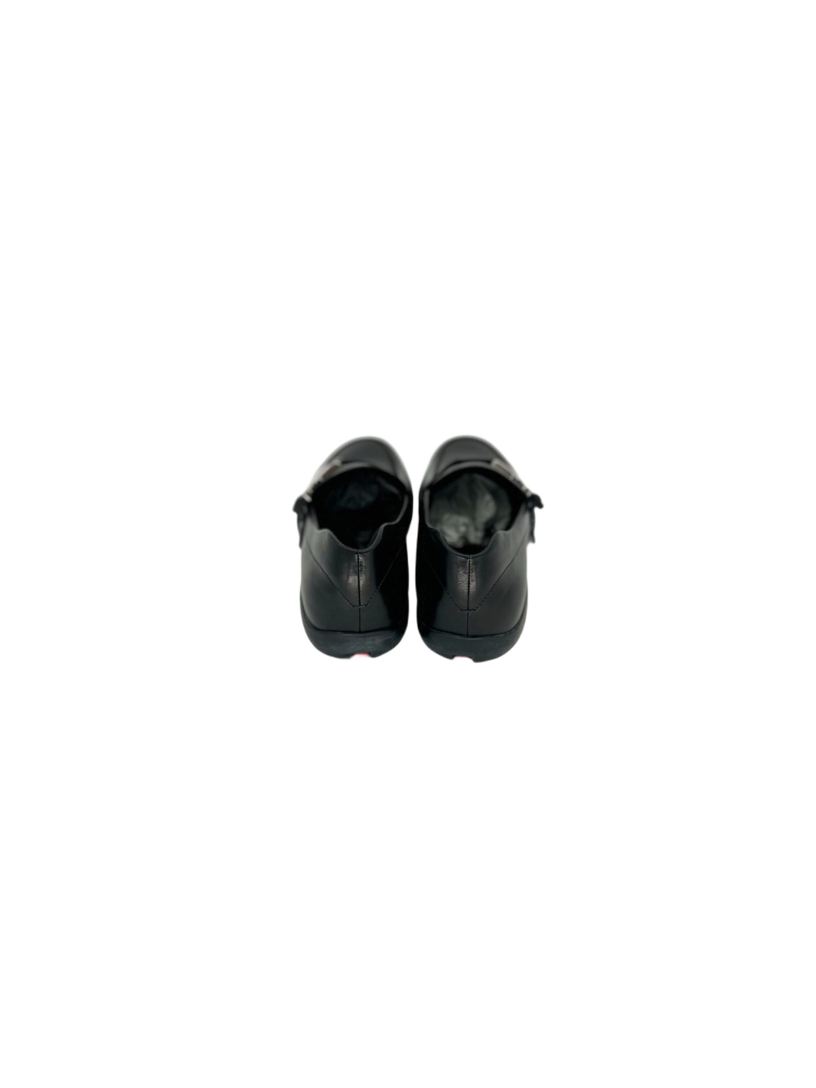 Prada Prada Linea Rossa 'Sport' Black Loafers With Metal Buckle Size US 6 / EU 39 - 6 Thumbnail