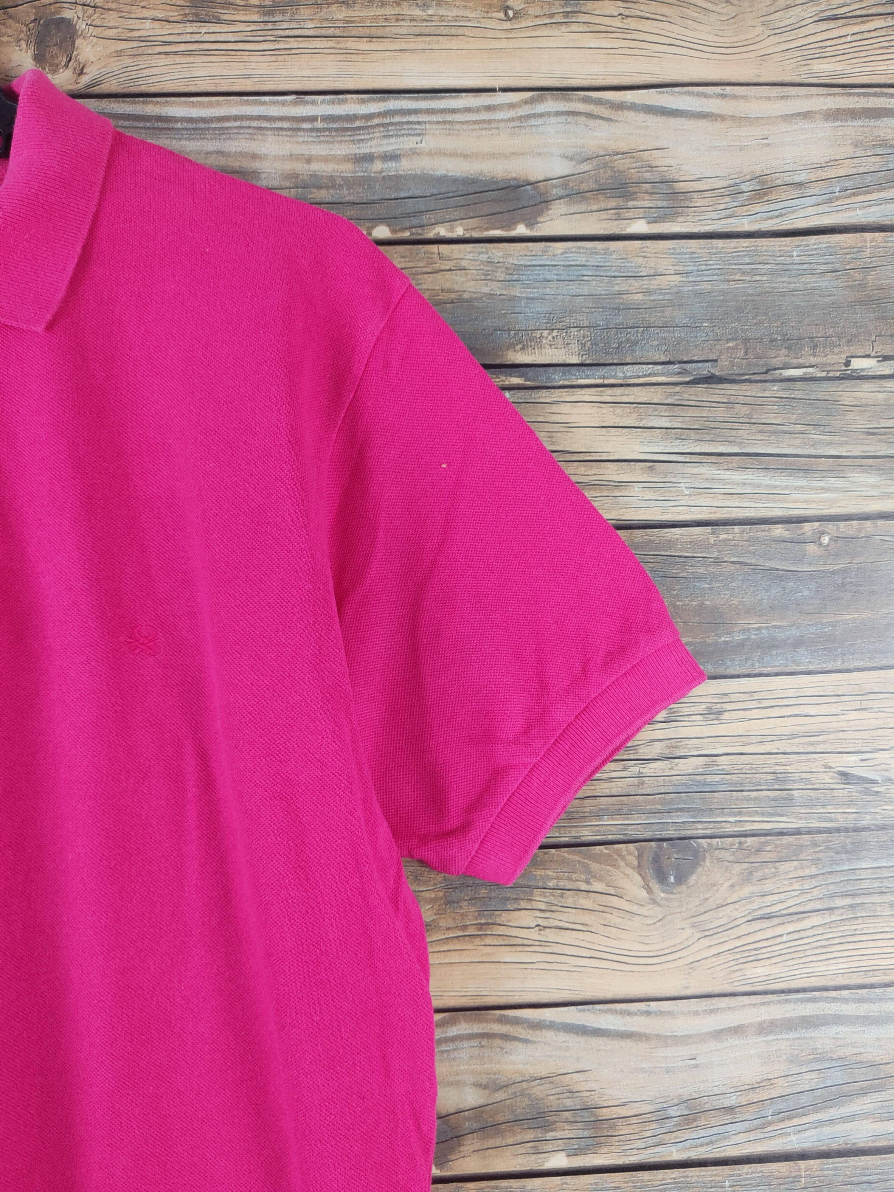 United Colors Of Benetton DL United Colors of Benetton Pink Polo Shirts #2769 Size L / US 10 / IT 46 - 7 Thumbnail