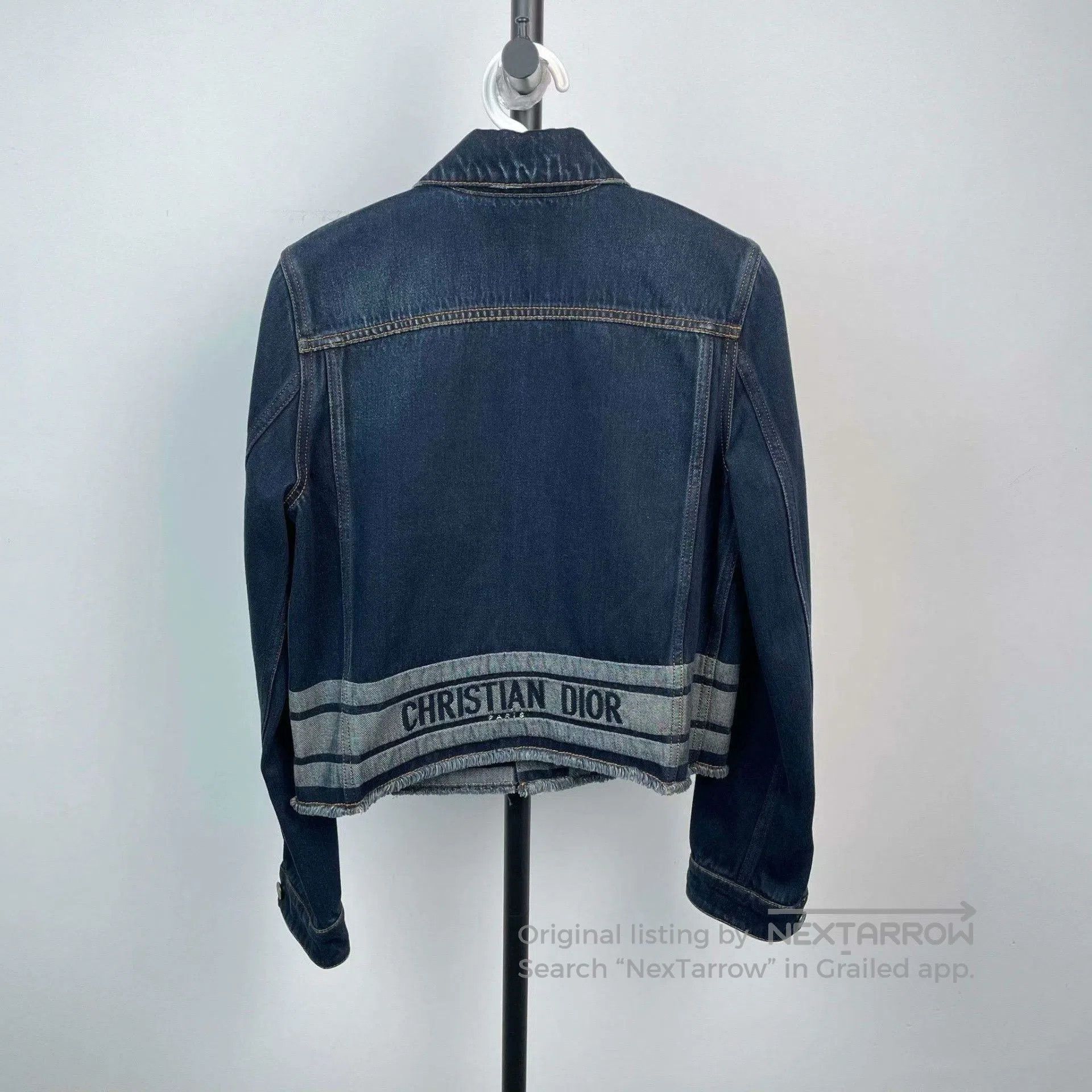 Dior Dior Cropped Dark Blue Denim Jacket. Size XS / US 0-2 / IT 36-38 - 2 Thumbnail