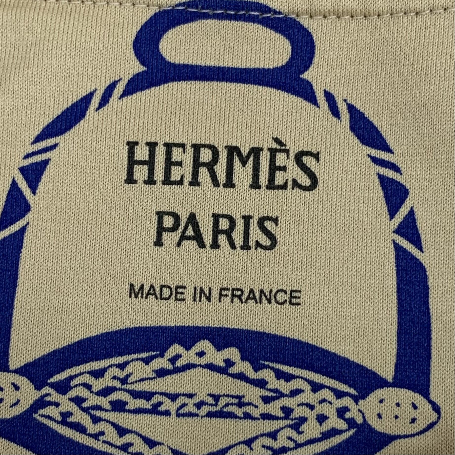 Hermes Hermes Printed Cotton T-Shirt Ginger (M) Size M / US 6-8 / IT 42-44 - 5 Thumbnail
