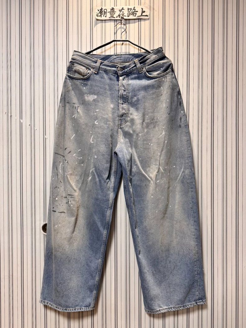 acne studios Blue splash-ink jeans 2503-Nextarrow