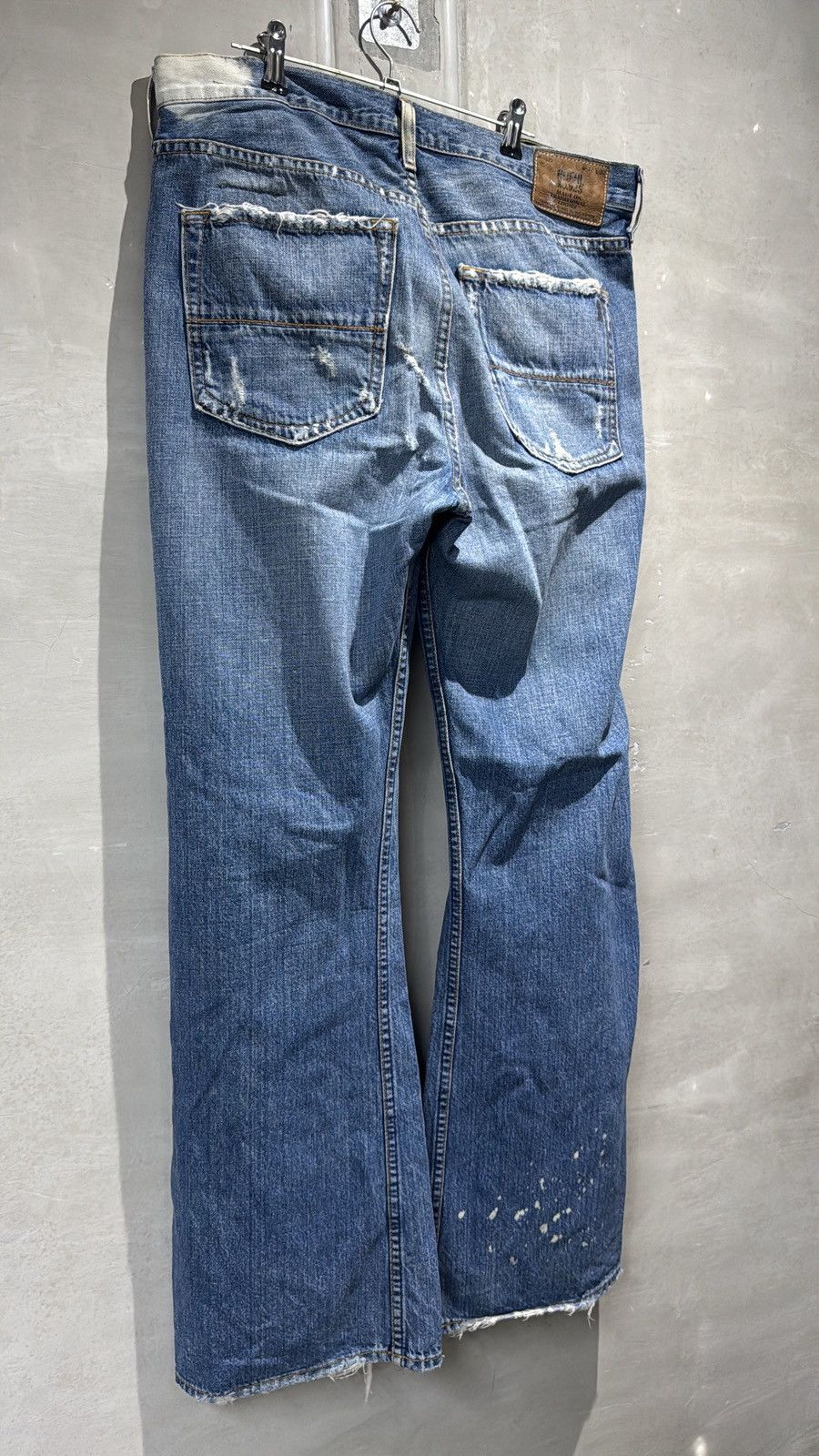 Ruehl No. 925 Ruehl 925 Distressed Boot Cut Paint Splatter Denim Jeans Size US 35 - 10 Thumbnail
