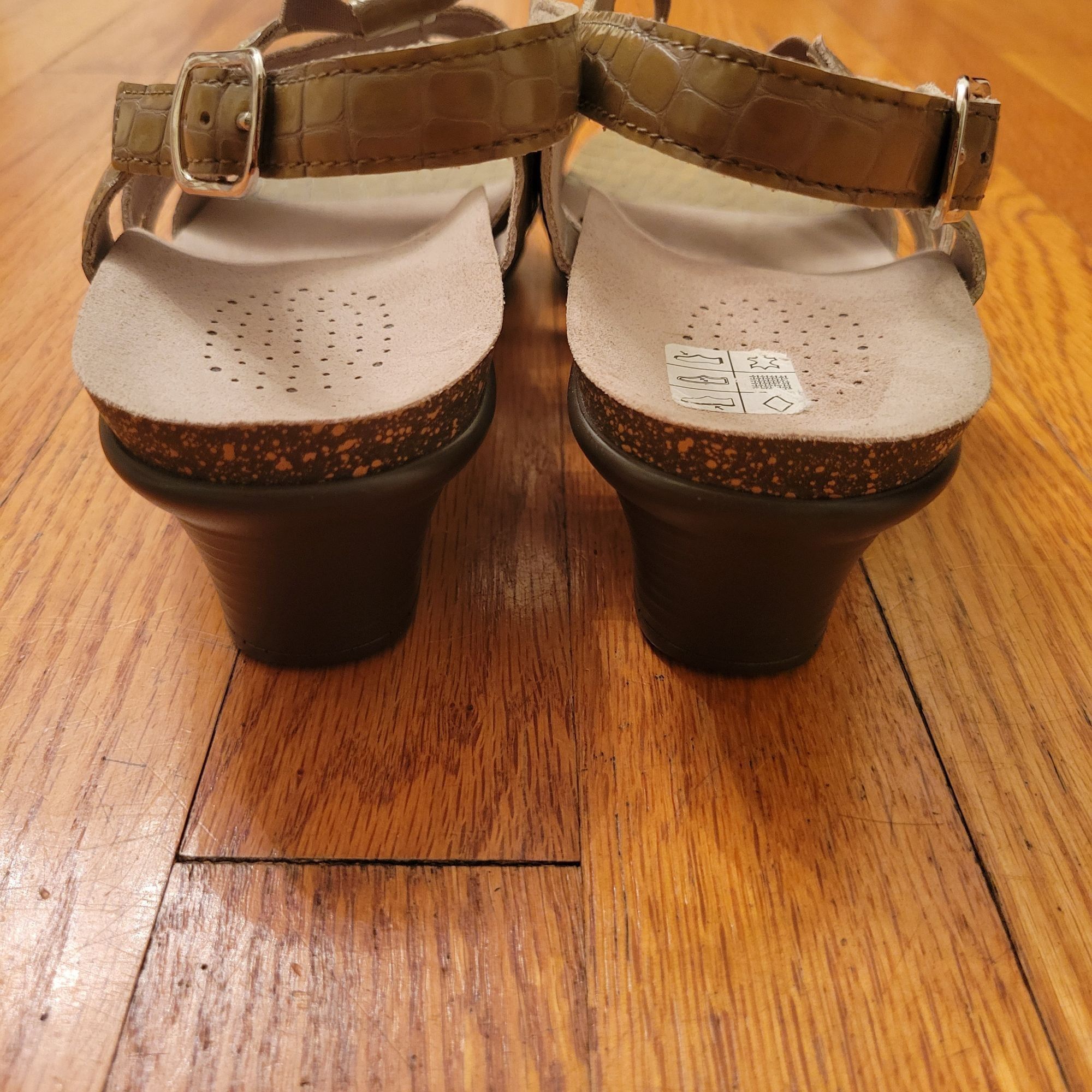 SAS SAS Sandals 10M Comfort Leather Heels Open Toe ALLEGRO Taupe Size US 10 / IT 40 - 4 Thumbnail