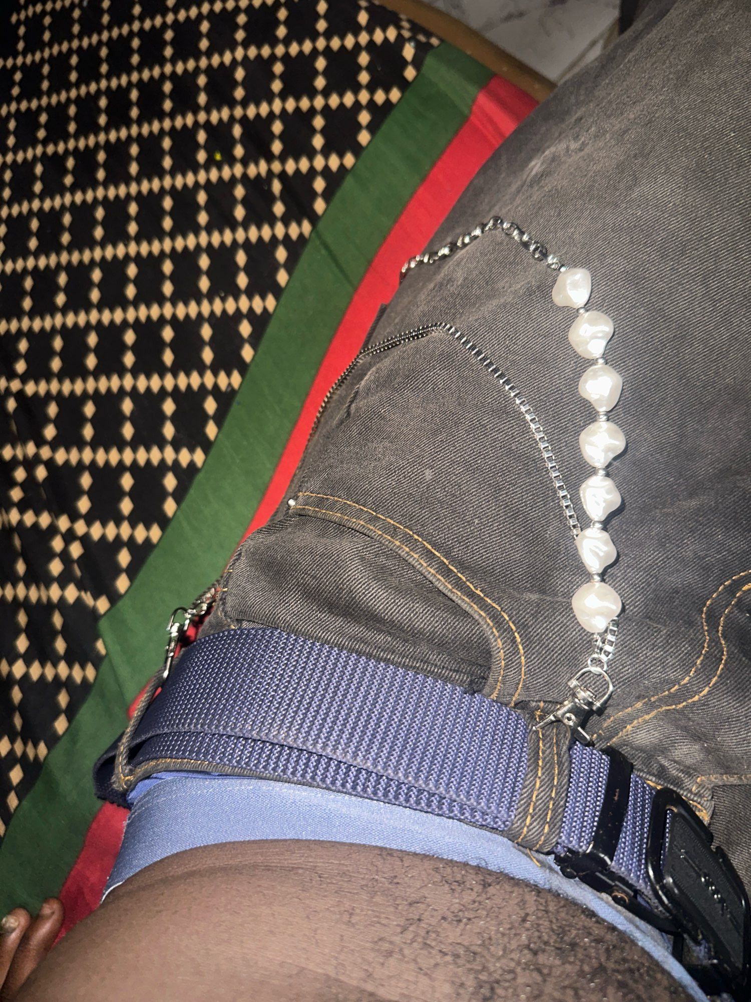 Other Fashionable Irregular Imitation Pearl Pants Chain Size ONE SIZE - 6 Thumbnail